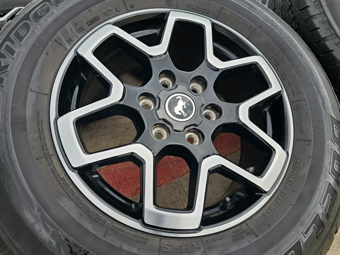 18" Ford Bronco wheels rims black 95213 Ranger tires 2022 2023 2024 2025 2026