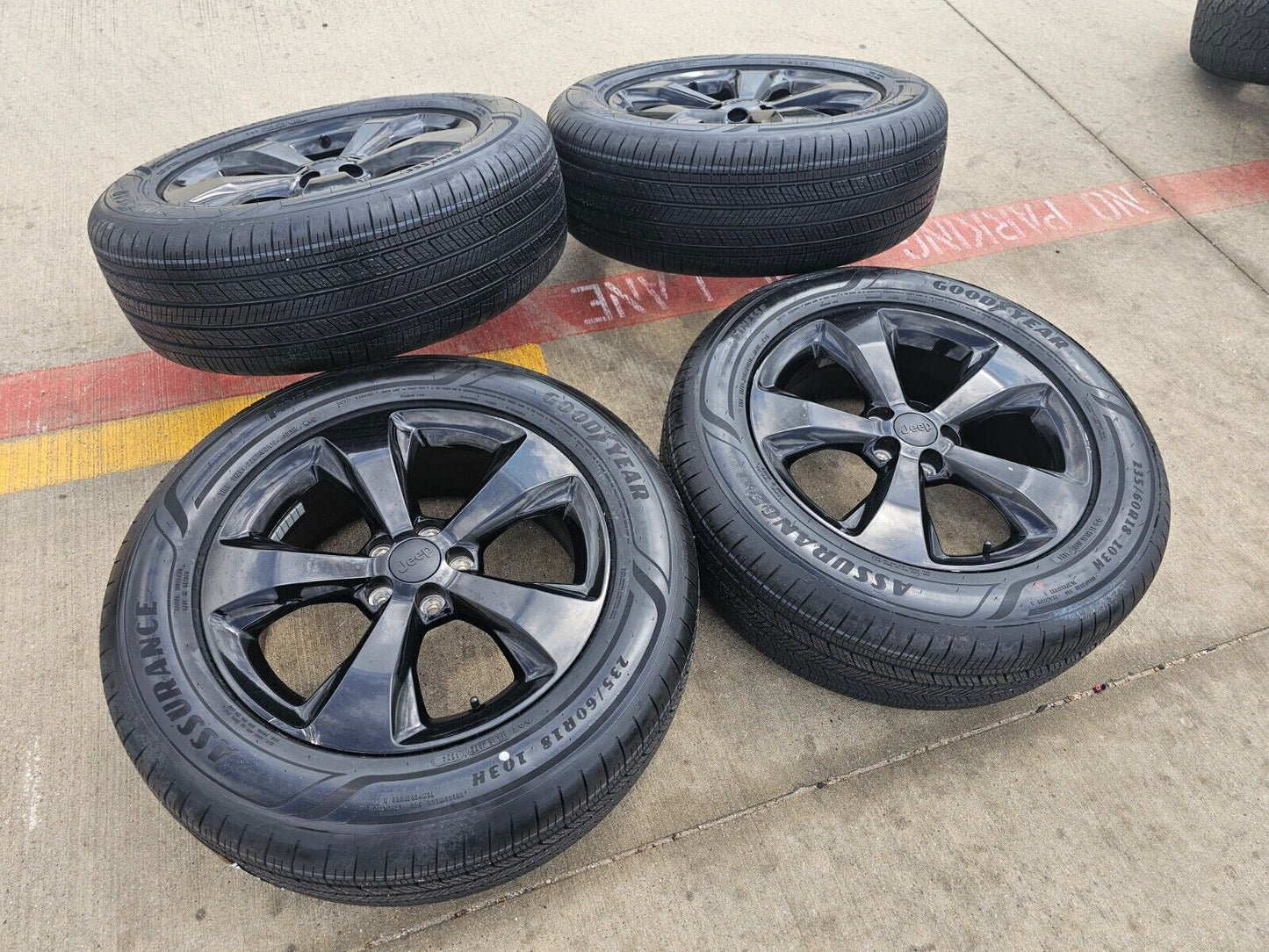 18" Jeep Cherokee Compass 9159 wheels rims OEM Renegade NEW GOODYEAR tires