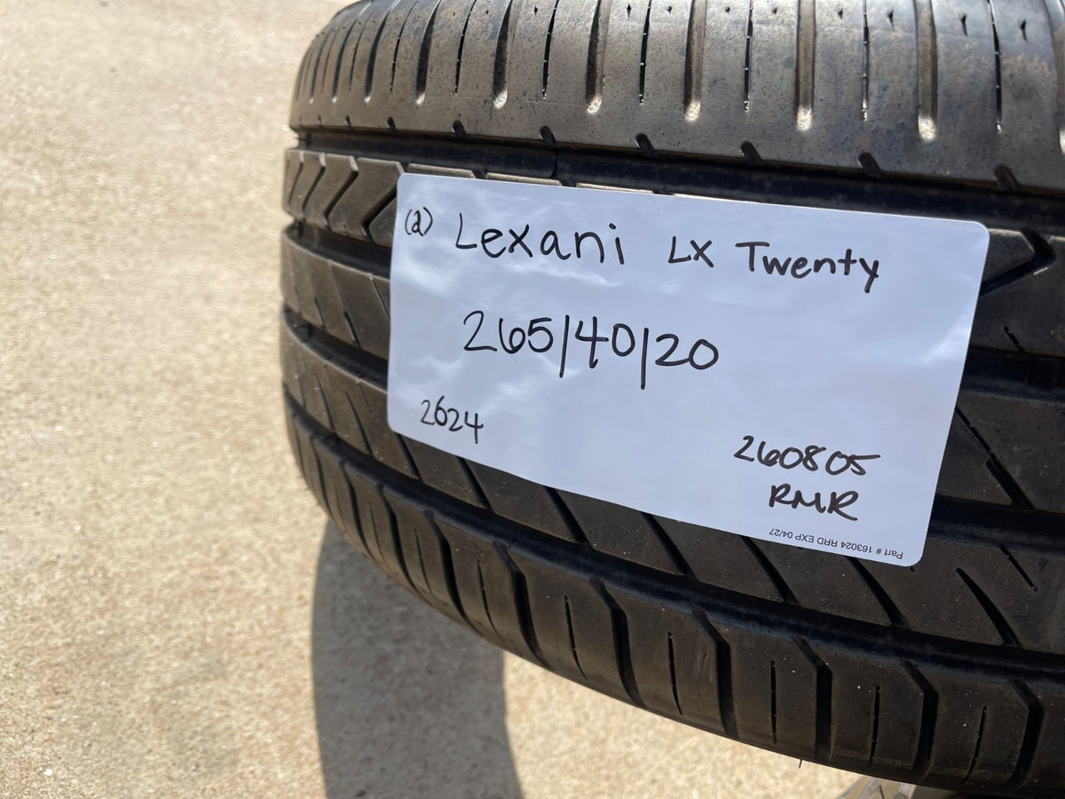 (1) 265/40/20 Lexani LX Twenty LX-20 tire 104Y XL M+S 265/40R20