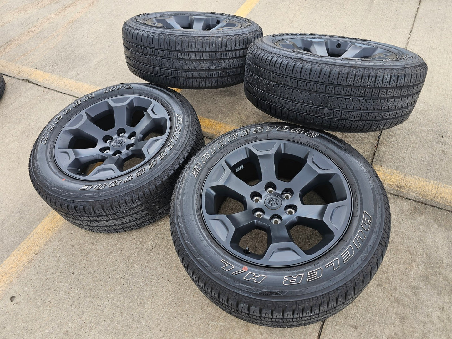 20" Dodge Ram 1500 OEM Laramie Black 2680 wheels rims tires 2022 2023 2024 2025