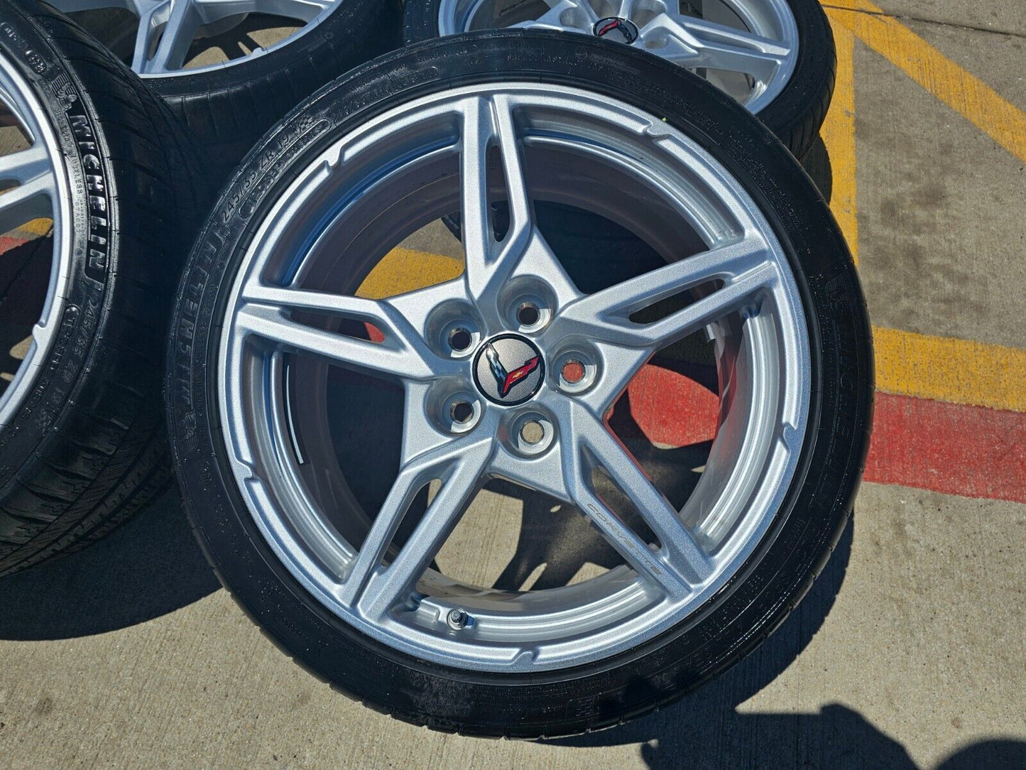 19" + 20" Chevy Corvette C8 OEM wheels rims 14007 14008 tires 2022 2023 2024 NEW