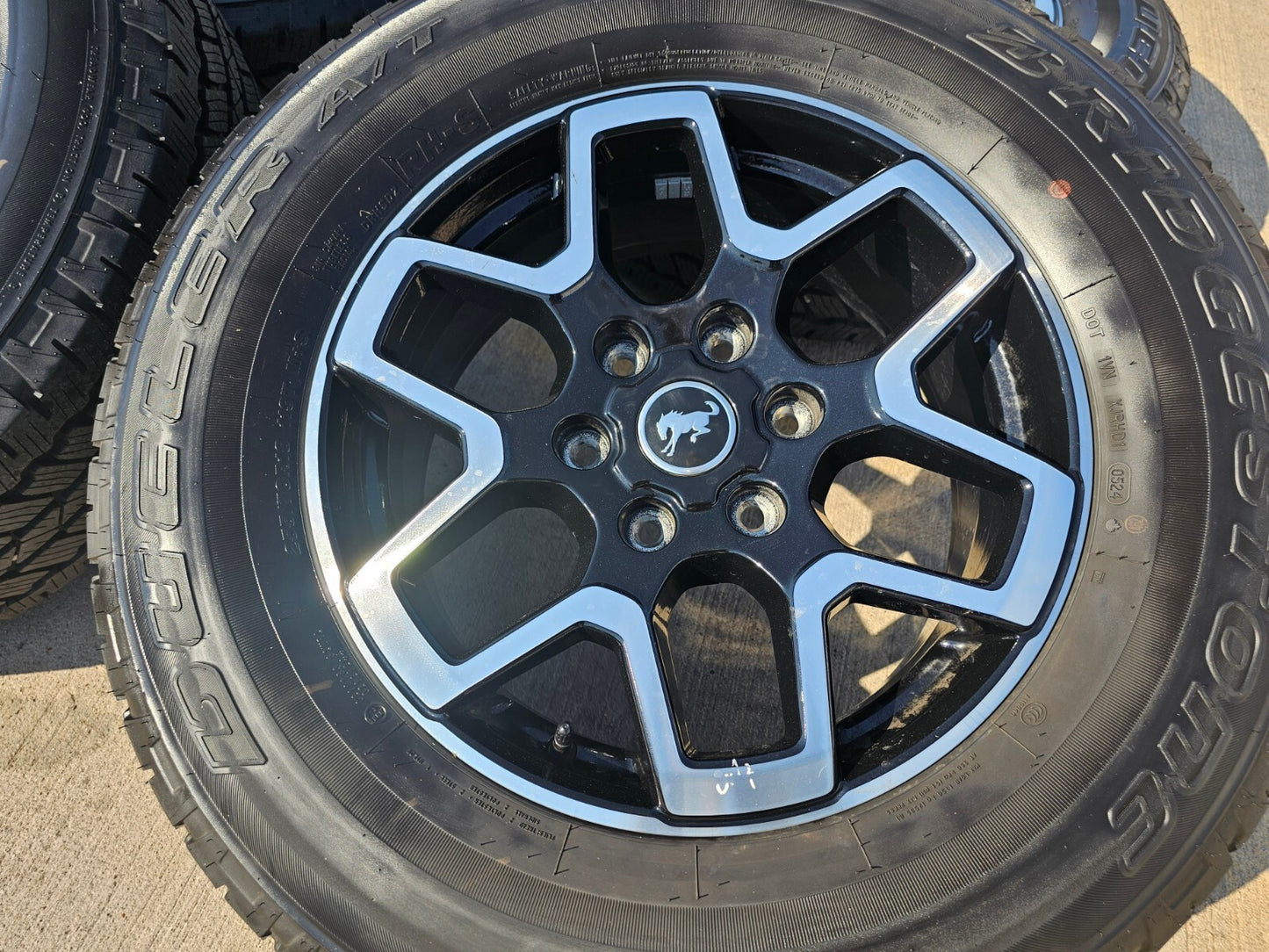 18" Ford Ranger Bronco wheels rims tires black 95213 tires 2023 2024 2025 NEW
