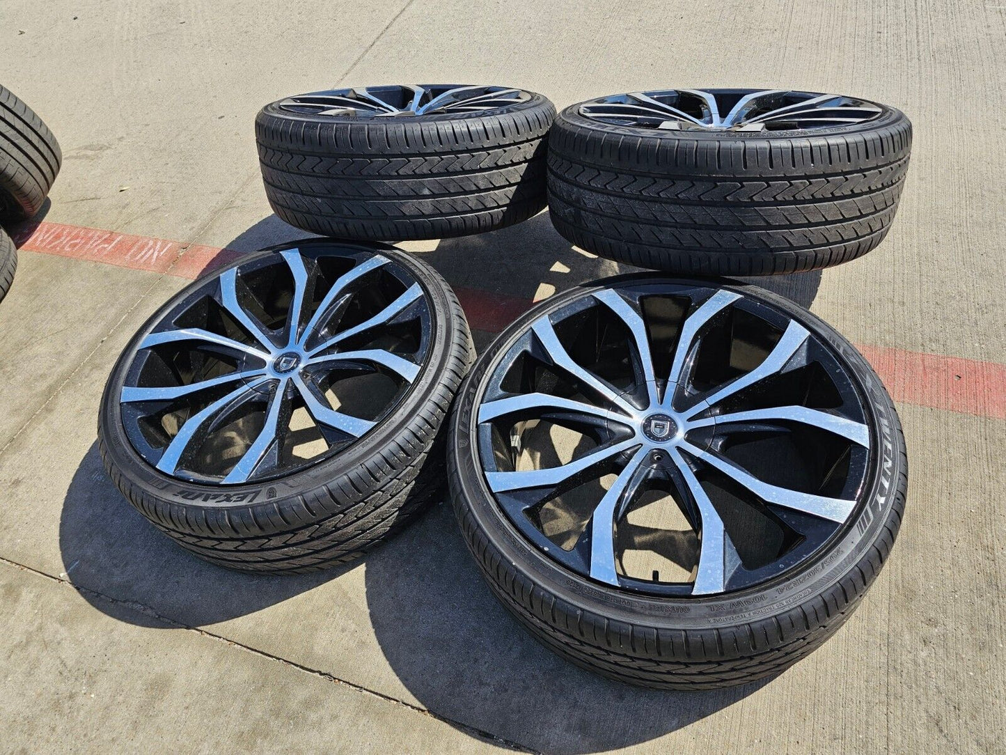 24x10 24" Lexani CVX-4 Dodge Ram 1500 wheels rims tires 5x139 5x5.5