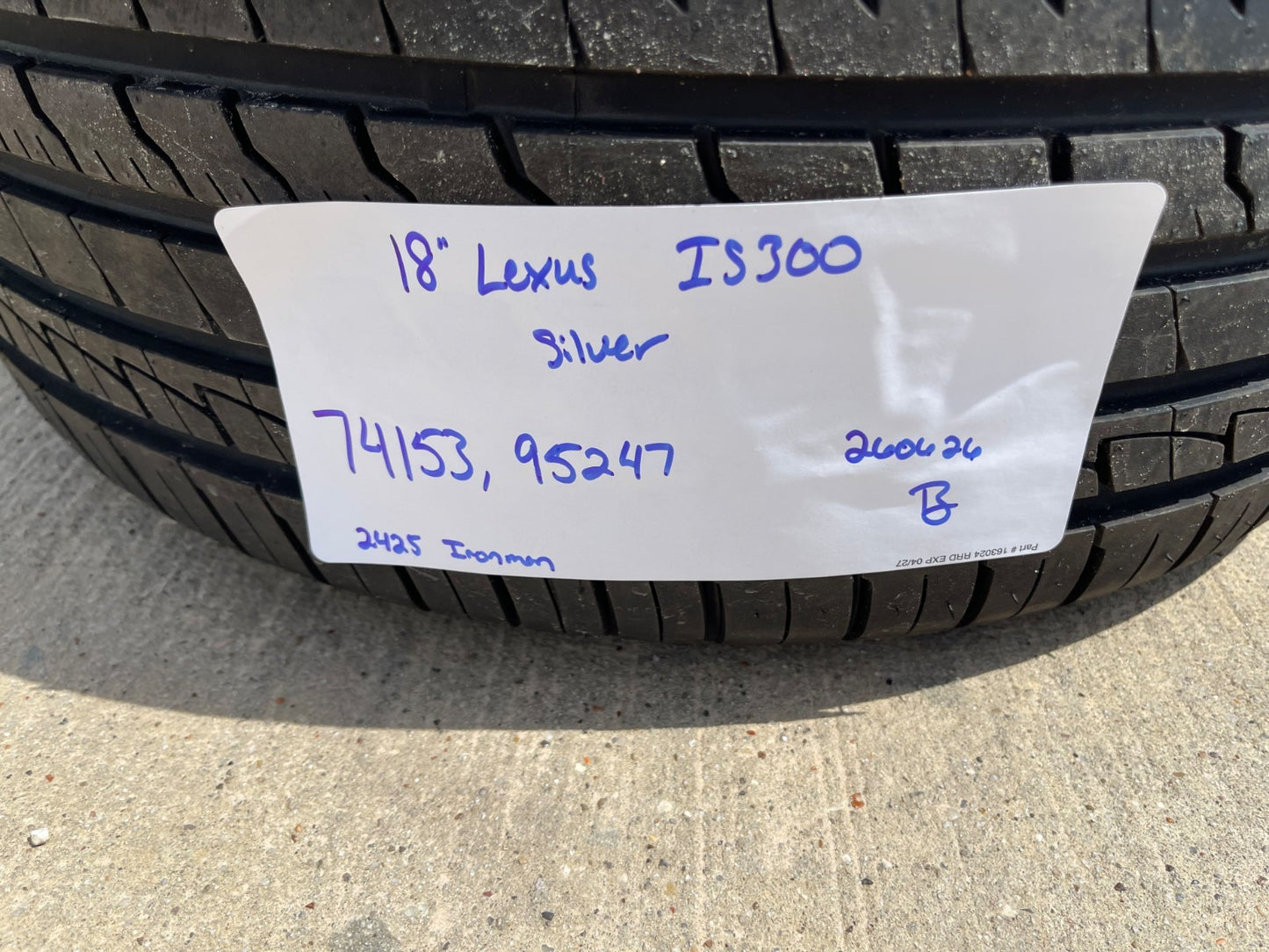18" Lexus IS300 IS350 OEM wheels rims 74153 95247 Camry Avalon 2022 2023 2024