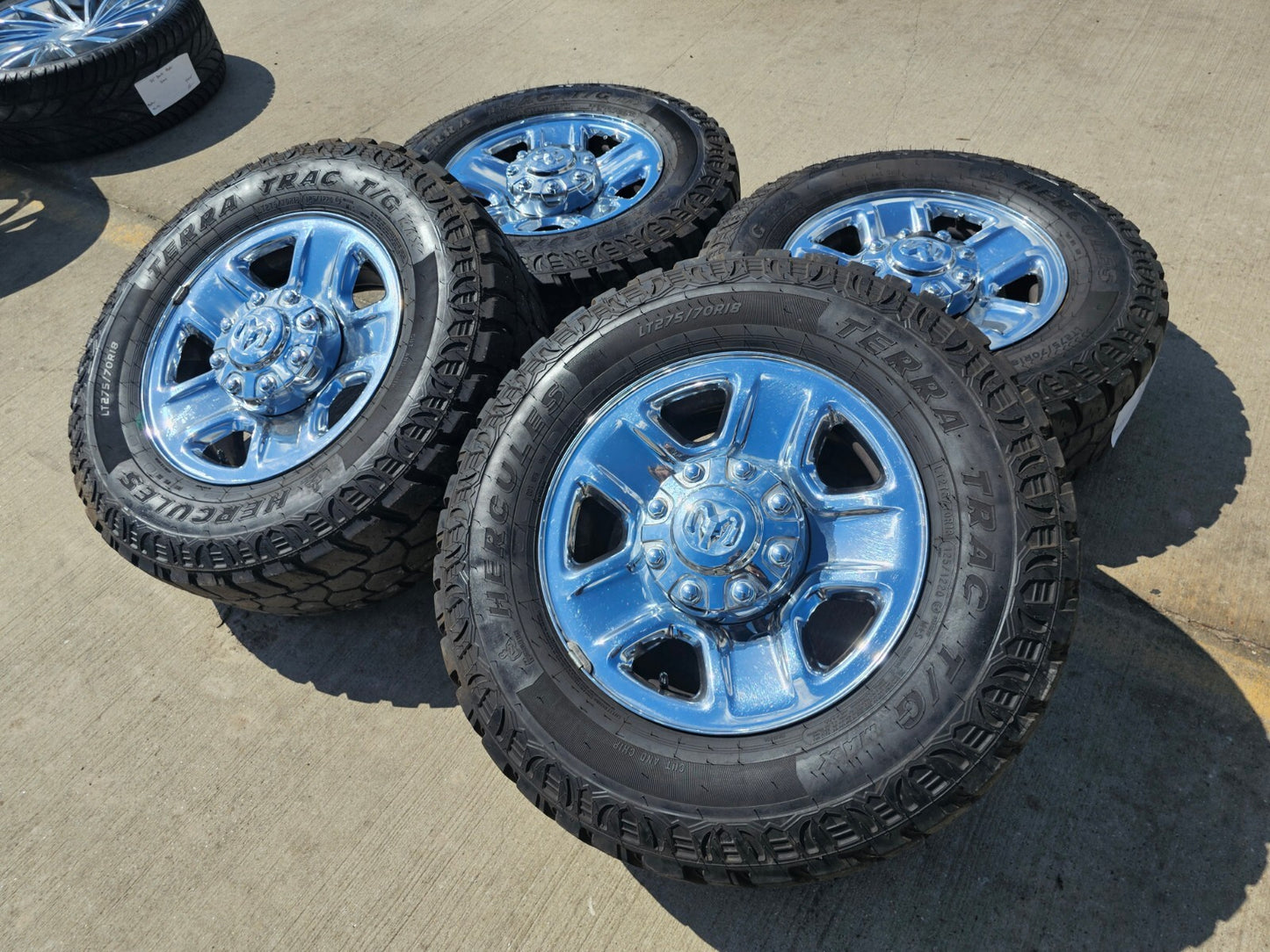 18" Dodge Ram 2500 3500 STEEL chrome OEM 2473 wheels rims tires HERCULES