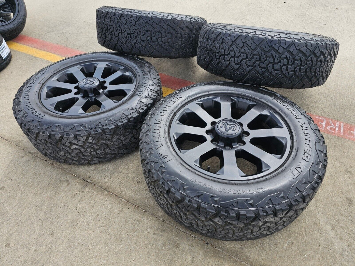20" Dodge Ram 2500 3500 LARAMIE OEM 2700 2697 black wheels rims tires