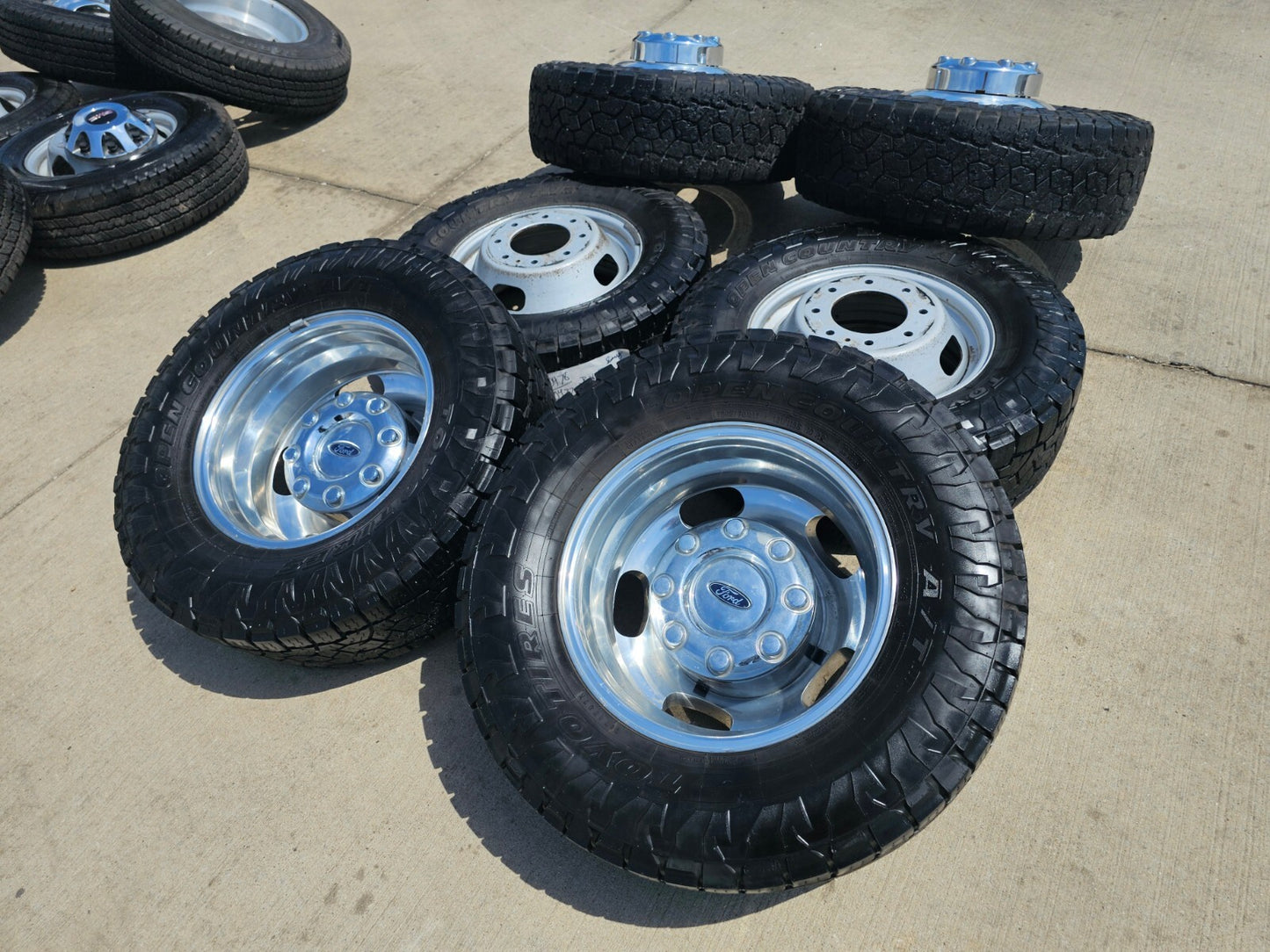 17" Ford F-350 Dually OEM rims wheels 3618 3619 99016 tires TOYO A/T3