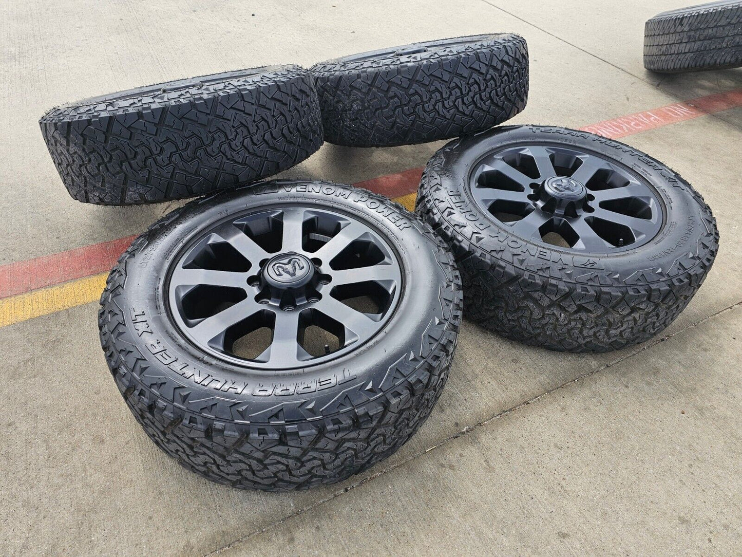 20" Dodge Ram 2500 3500 LARAMIE OEM 2700 2697 black wheels rims tires