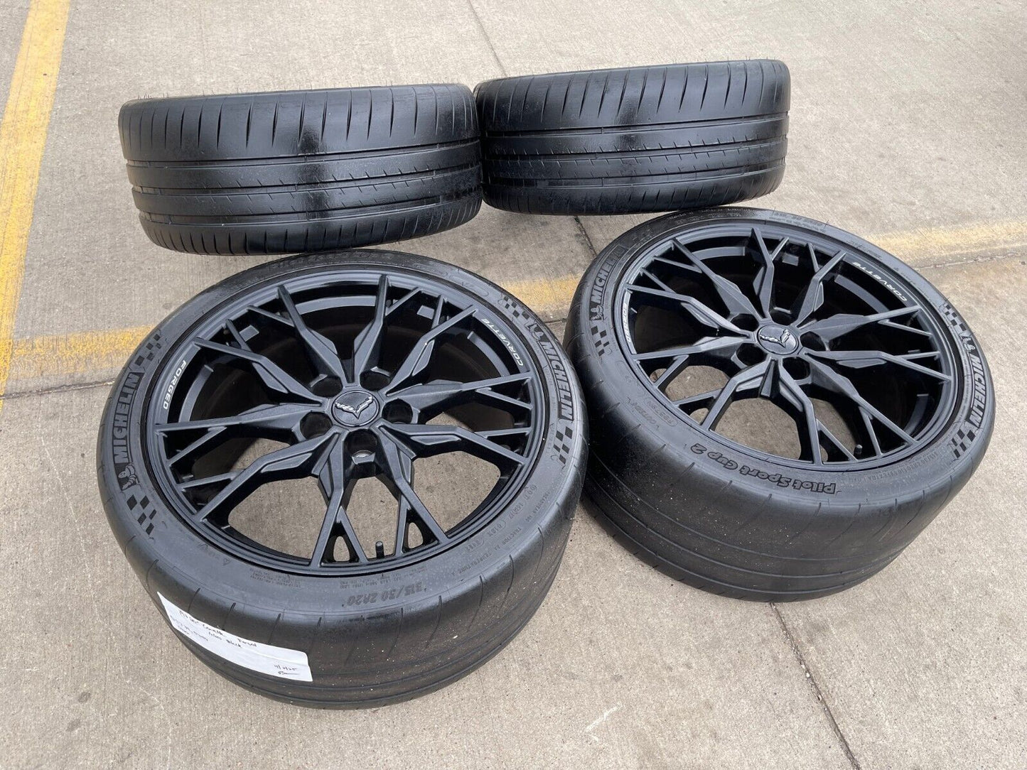 19" + 20" Chevy Corvette Z06 C8 OEM wheels rims 8057 8058 FORGED