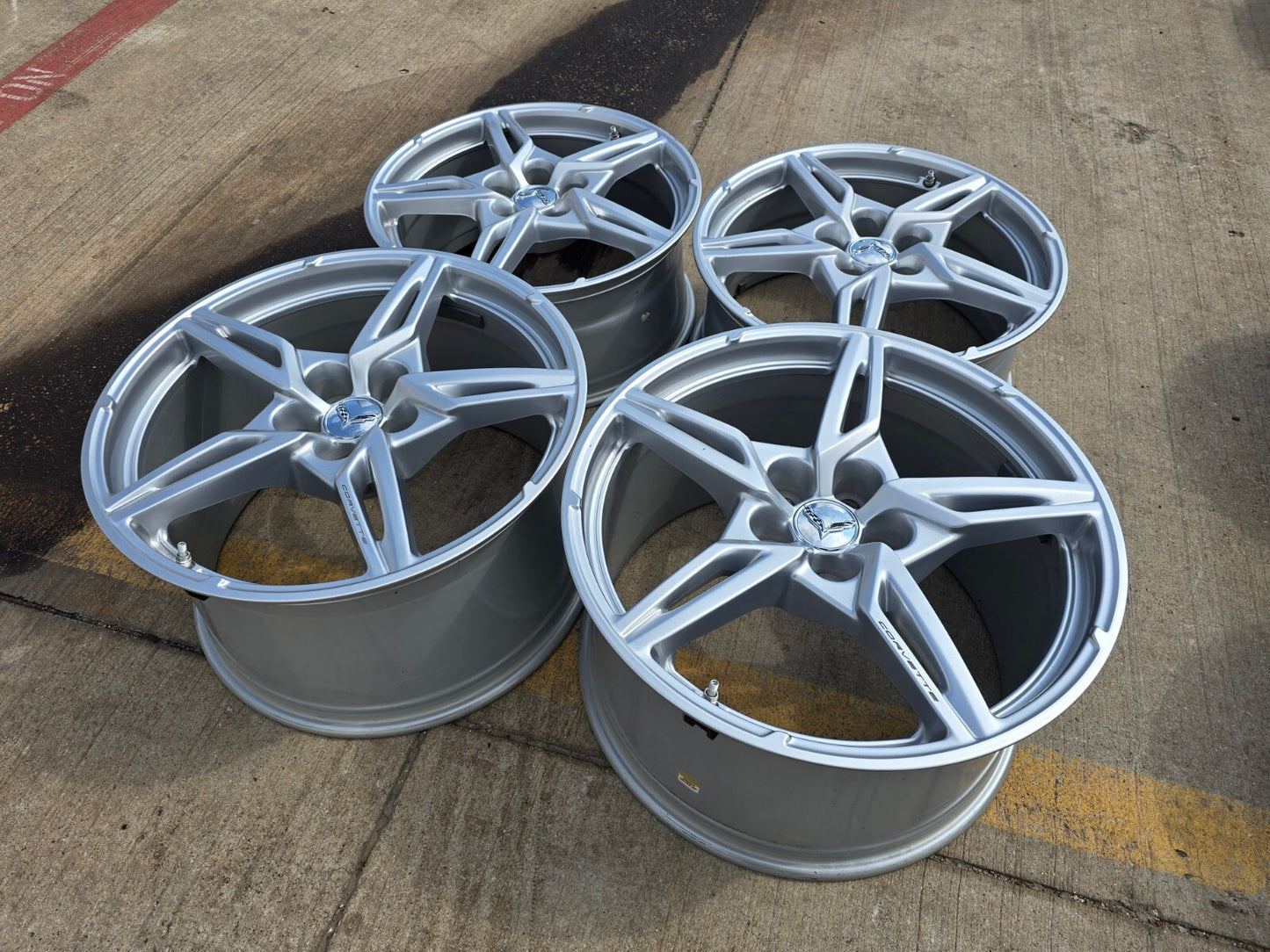 19" + 20" Chevy Corvette C8 OEM wheels rims 14007 14008 2022 2023 2024 2025 NEW