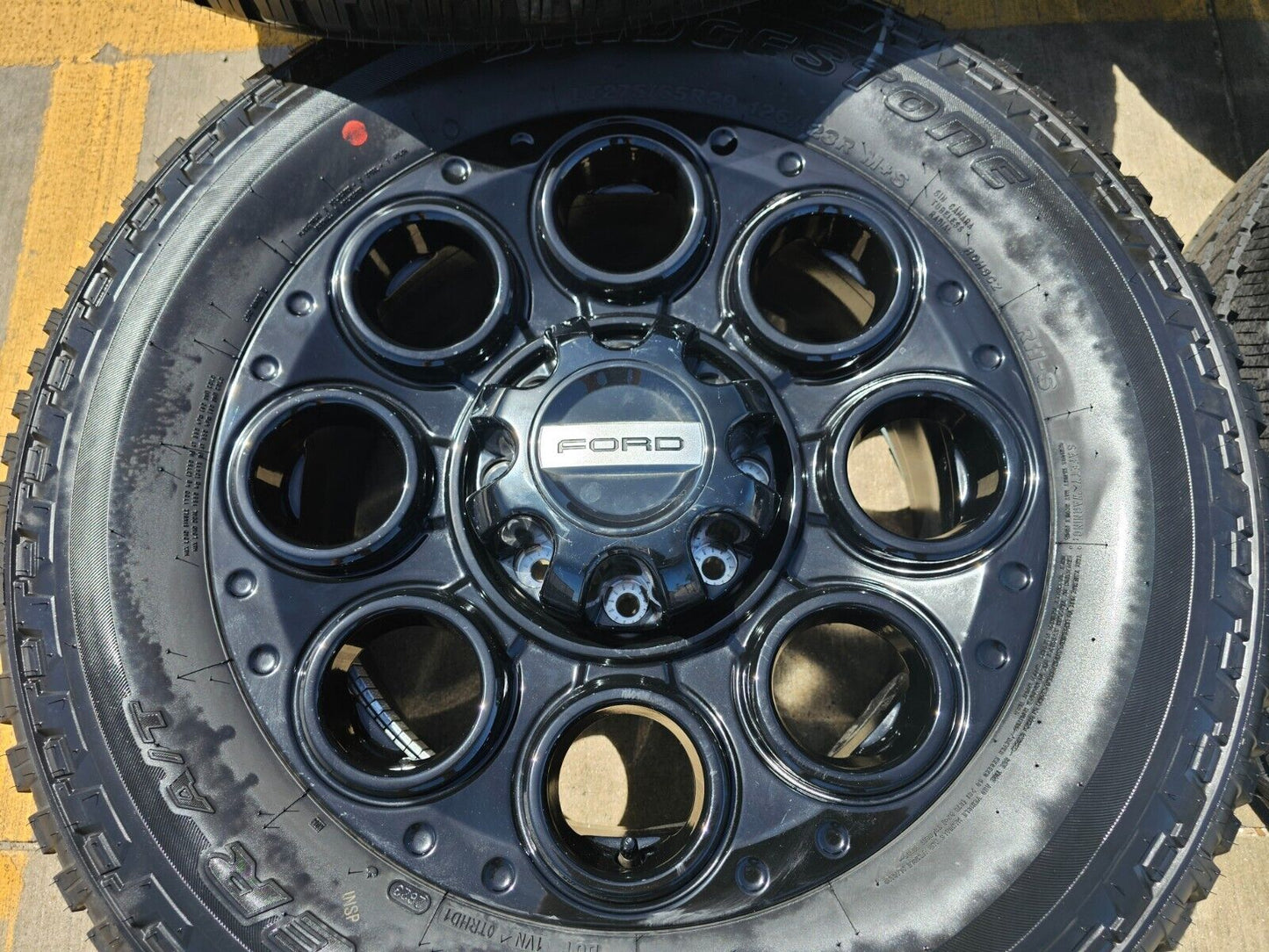 20" Ford F-250 F-350 OEM black TREMOR wheels rims 10484 A/T2 tires 2023 2024 NEW