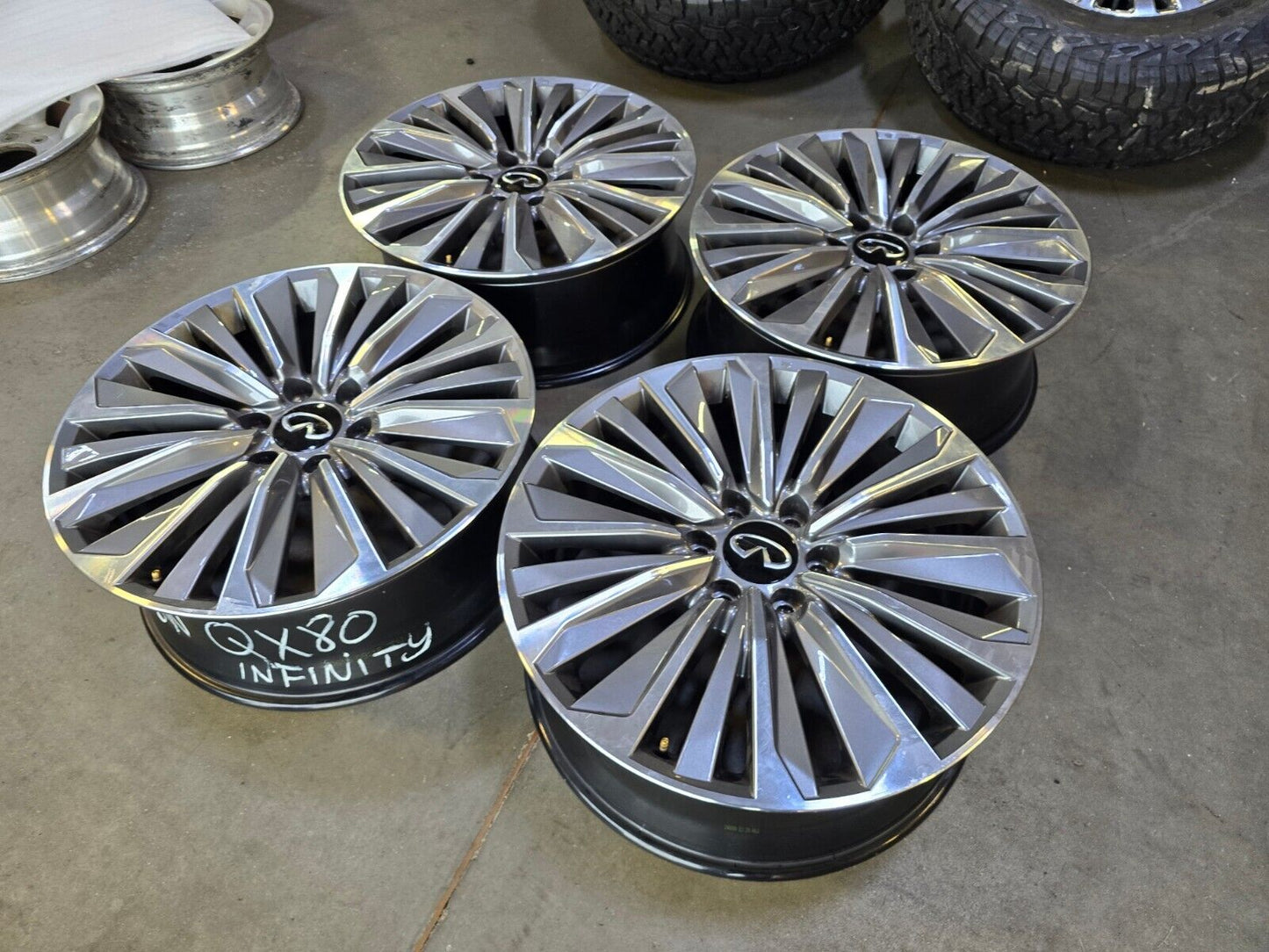 22" Infiniti QX80 QX56 Nissan Titan Armada OEM wheels rims 2024 2025 NEW