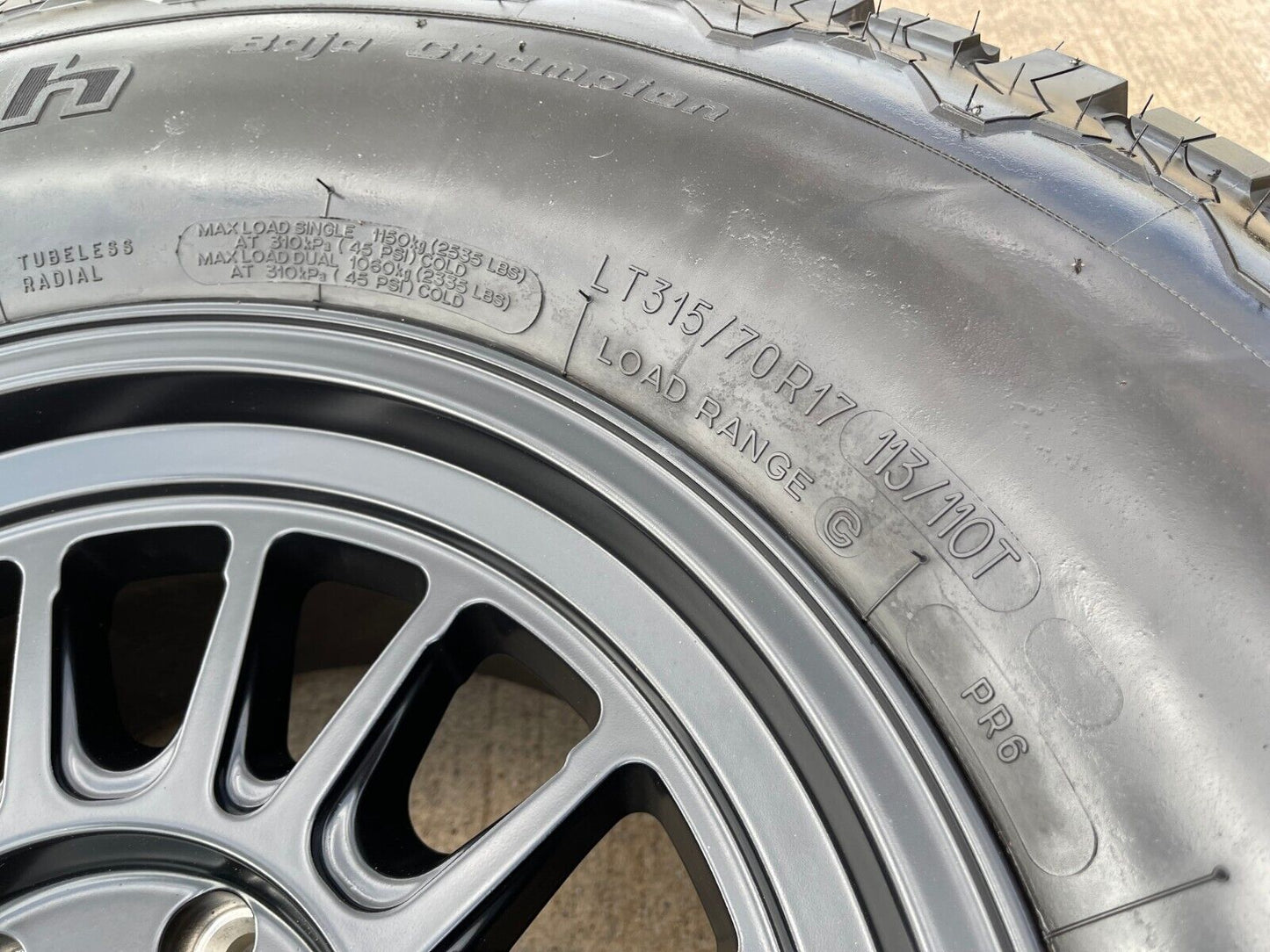 17" 17x8.5 KMC KM724 Impact OL Ford F-150 Raptor rim wheel tire 35" BFG
