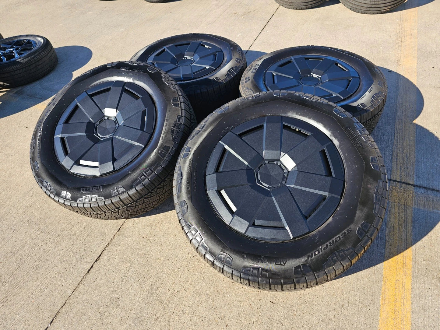 (1) 20" Tesla Cyber Truck OEM black wheelsrim tire 2024 2025 Cybertruck NEW