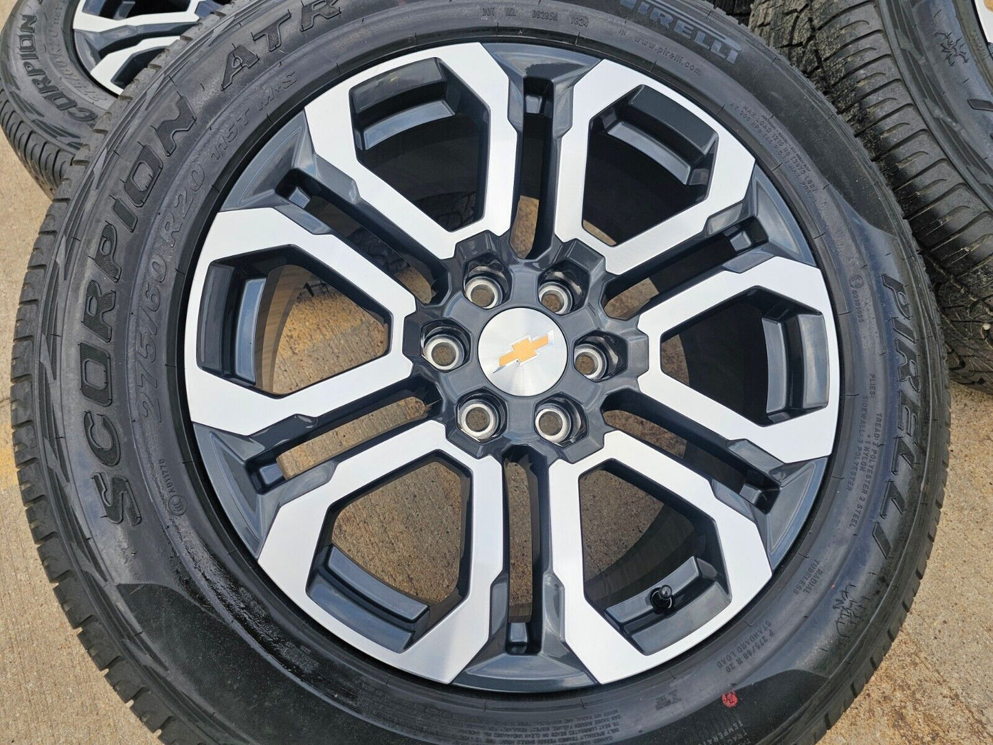 20" GMC Sierra Canyon Chevy Silverado OEM wheels rims 95780 2024 2025 NEW
