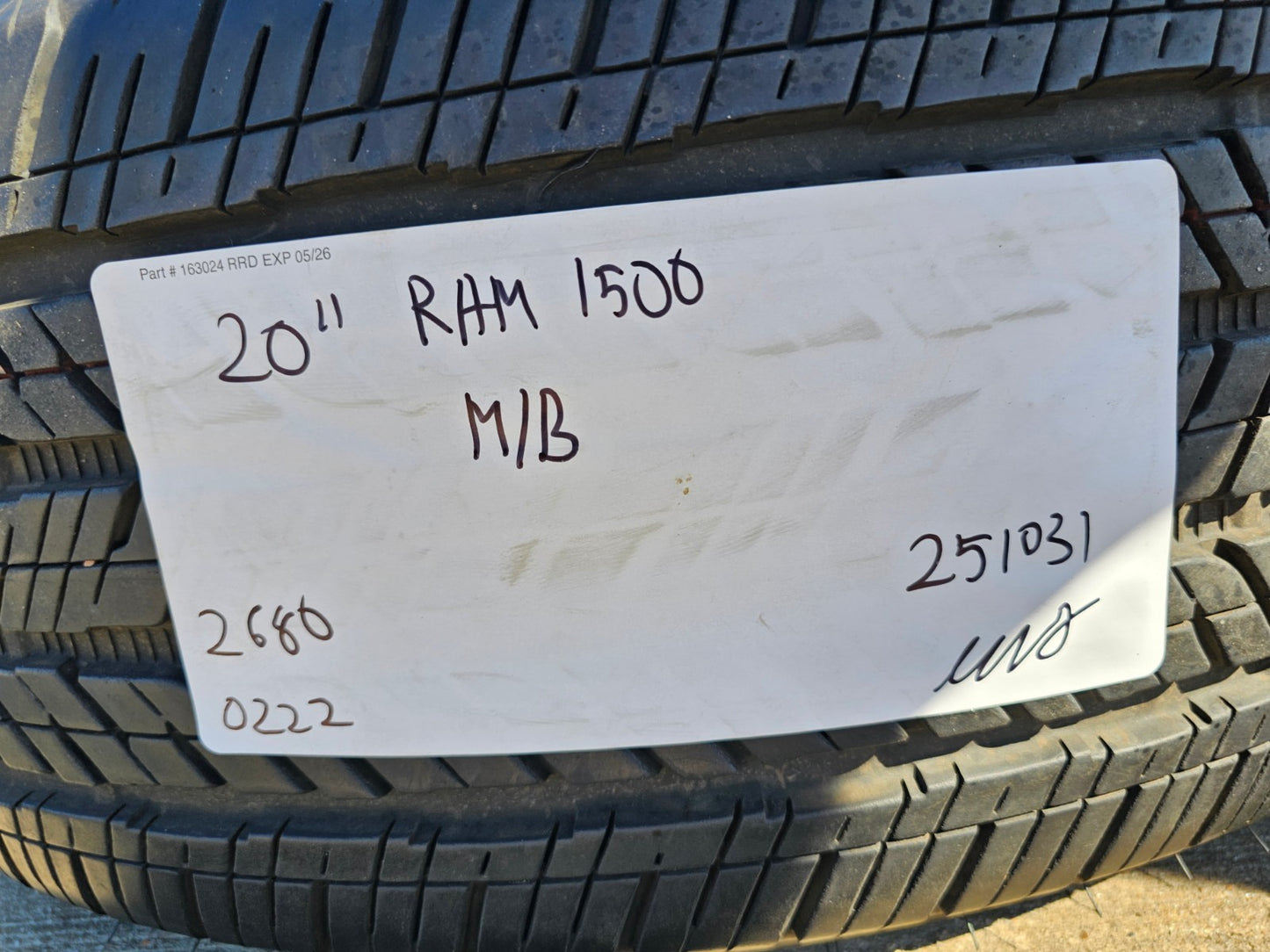 20" Dodge Ram 1500 OEM Laramie Black 2680 wheels rims 2022 2023 2024 2025 2026