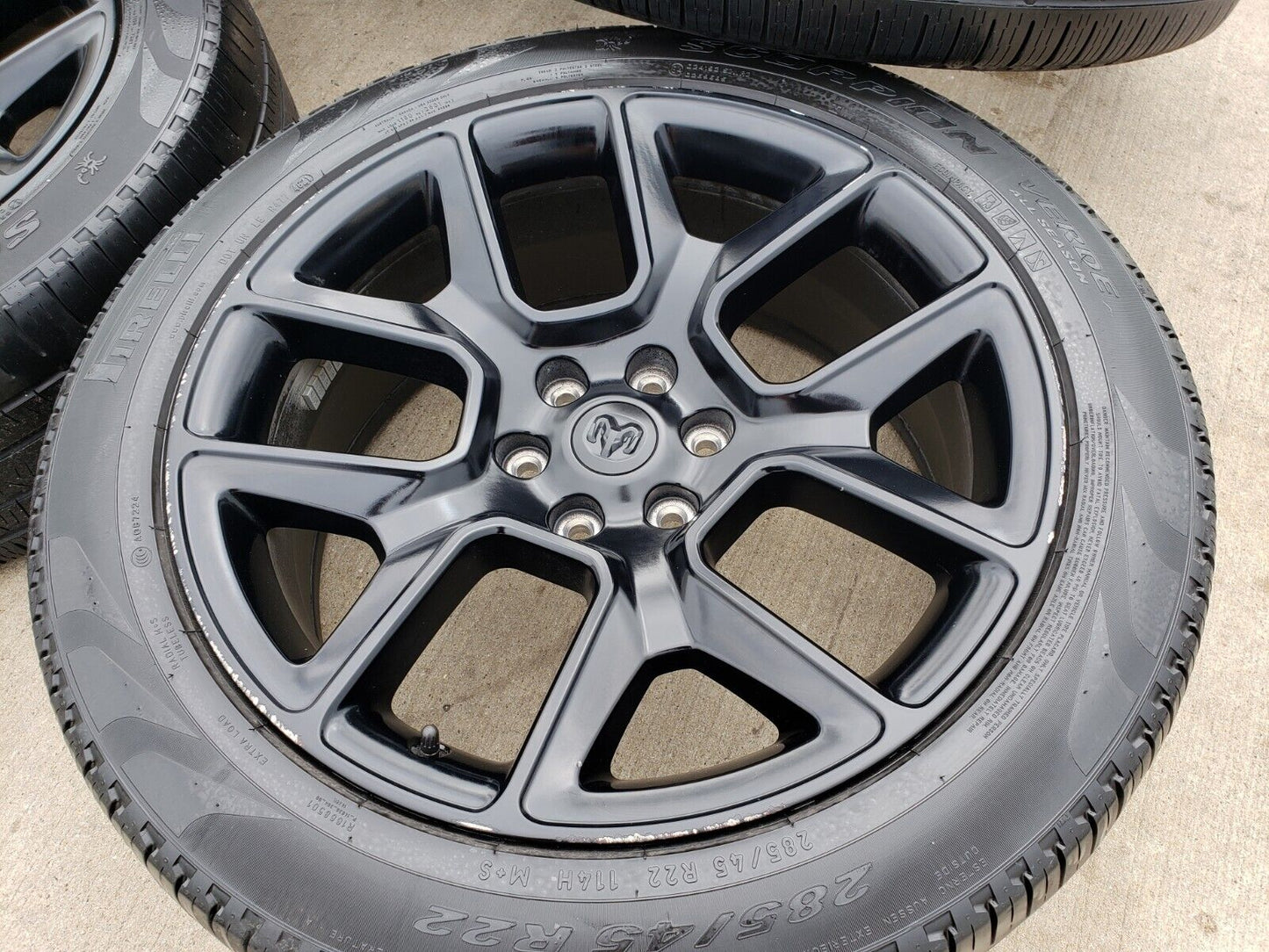 22" Dodge Ram 1500 OEM LIMITED Laramie wheels rims black 2725 2684 tires
