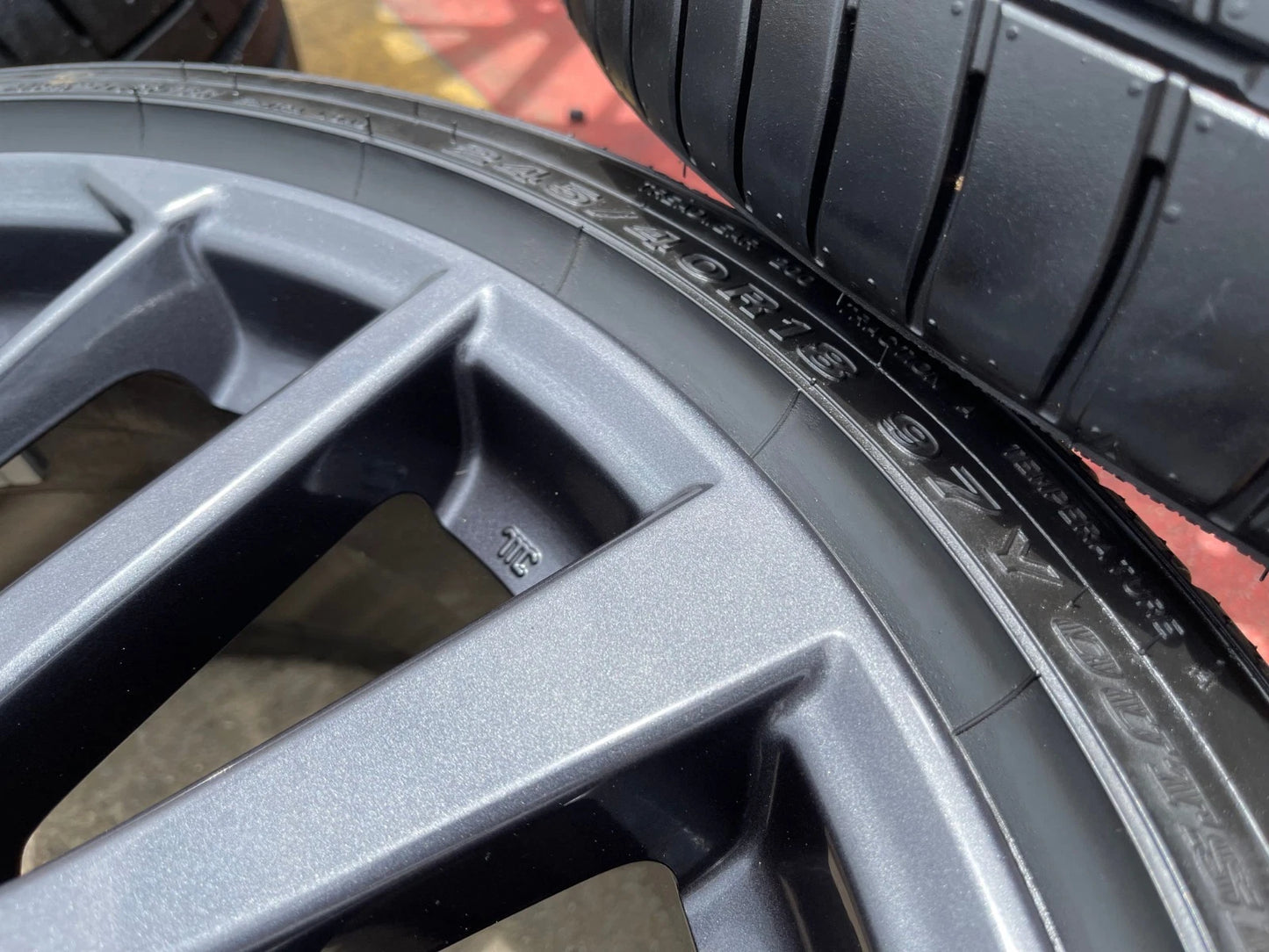 18" Subaru WRX OEM wheels rims 68896 tires
