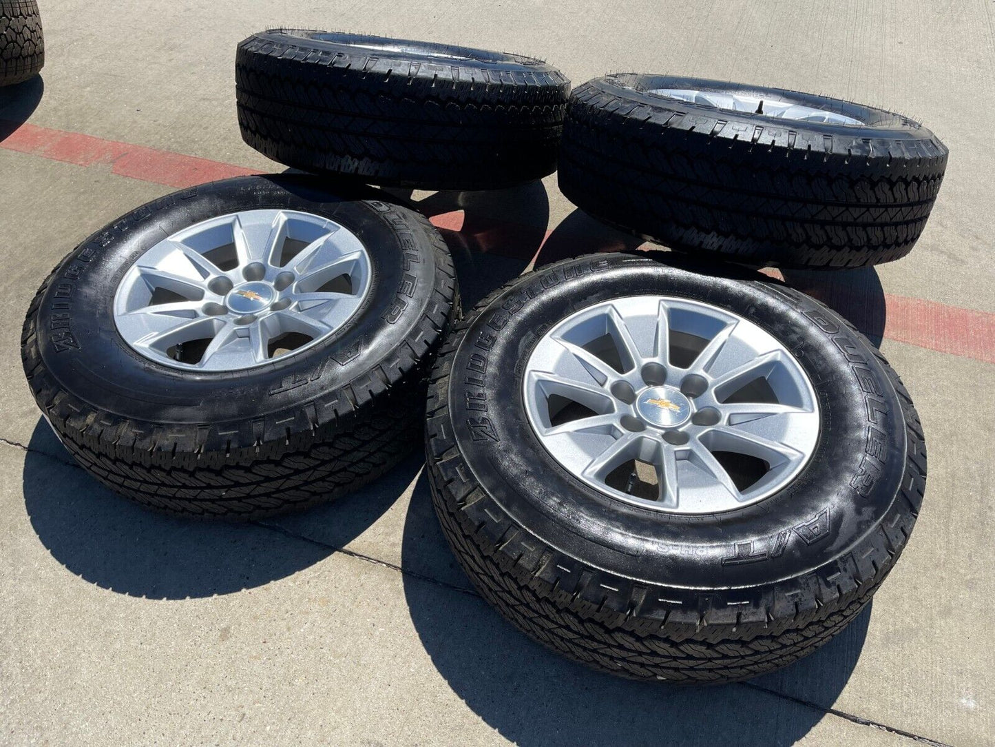 17" Chevy Silverado OEM wheels rims tires 5908 GMC Sierra Yukon 2024 2025 NEW AT