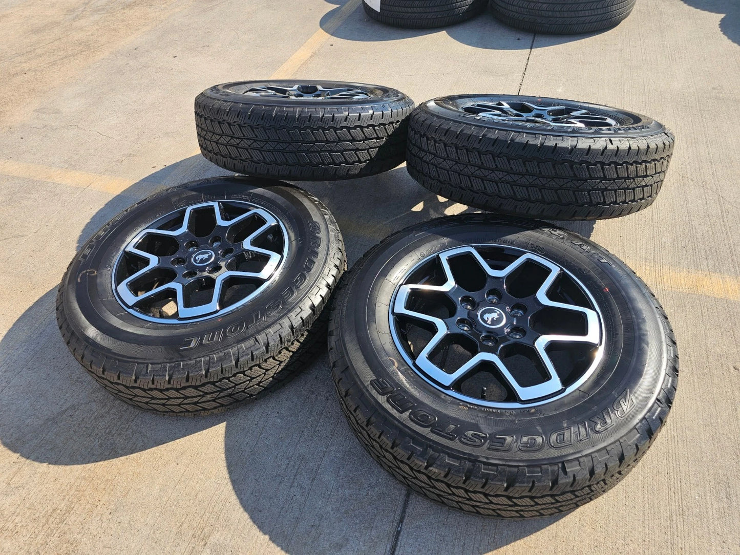18" Ford Ranger Bronco wheels rims tires black 95213 tires 2023 2024 2025 NEW
