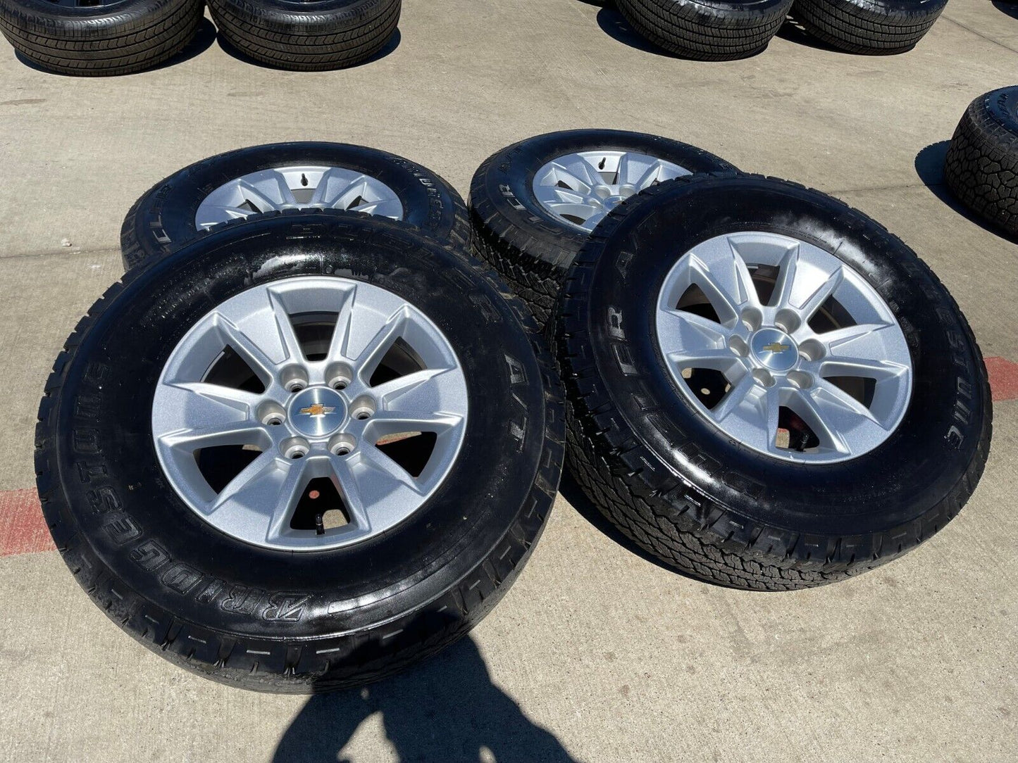 17" Chevy Silverado OEM wheels rims tires 5908 GMC Sierra Yukon 2024 2025 NEW AT