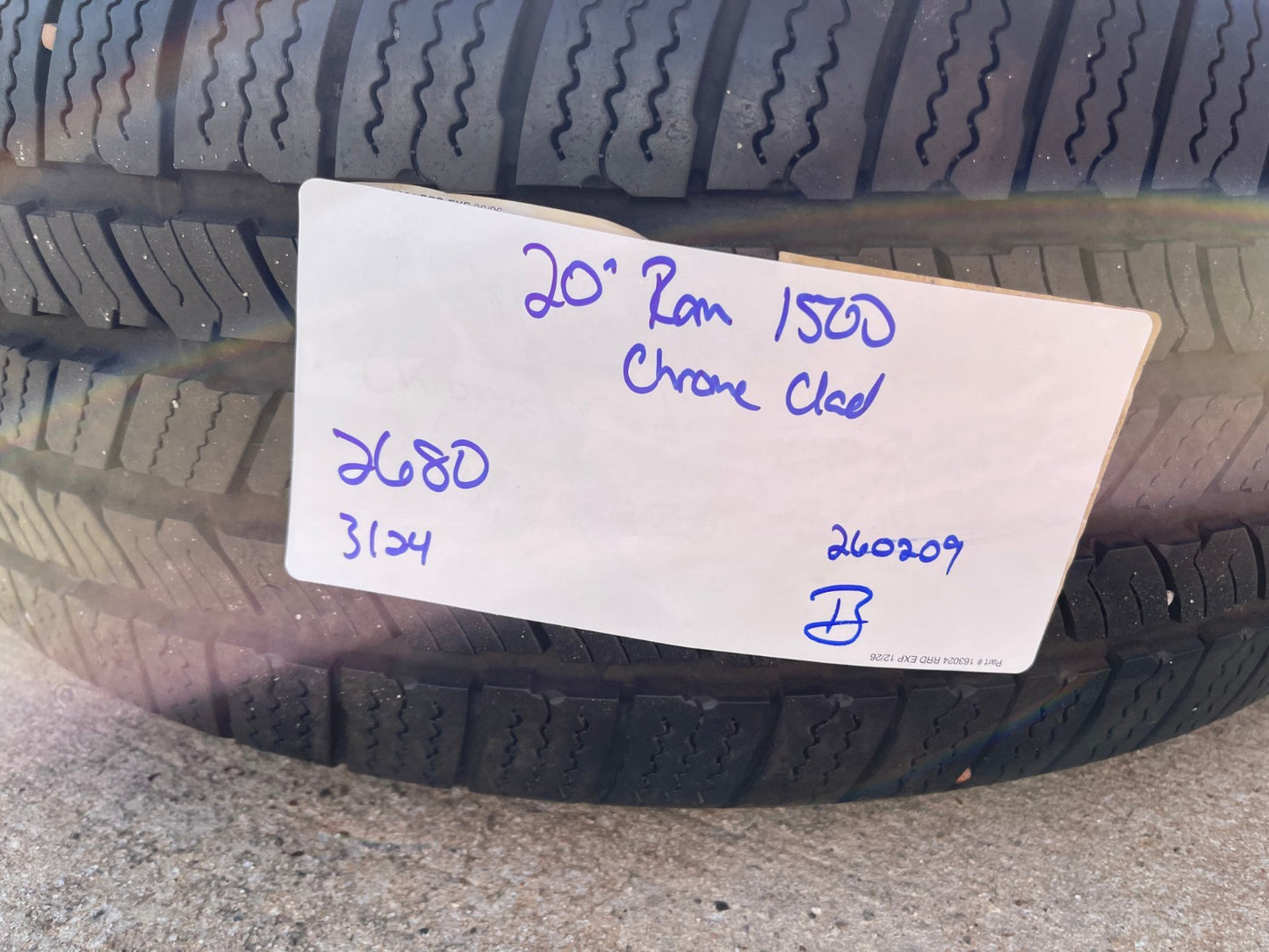 (1) 20" Dodge Ram 1500 OEM Laramie CHROME 2680 wheel Spare 2024 2025 2026