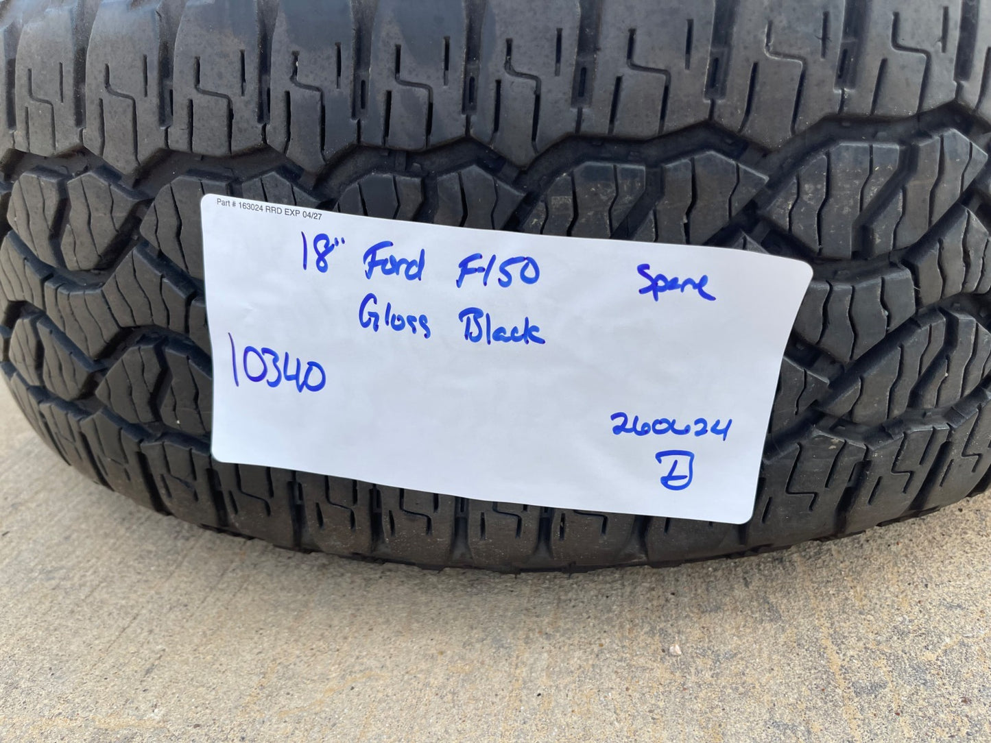 (1) 18" Ford F-150 OEM rim wheel 95049 10340 Expedition 2025 2026 2027 GOODYEAR