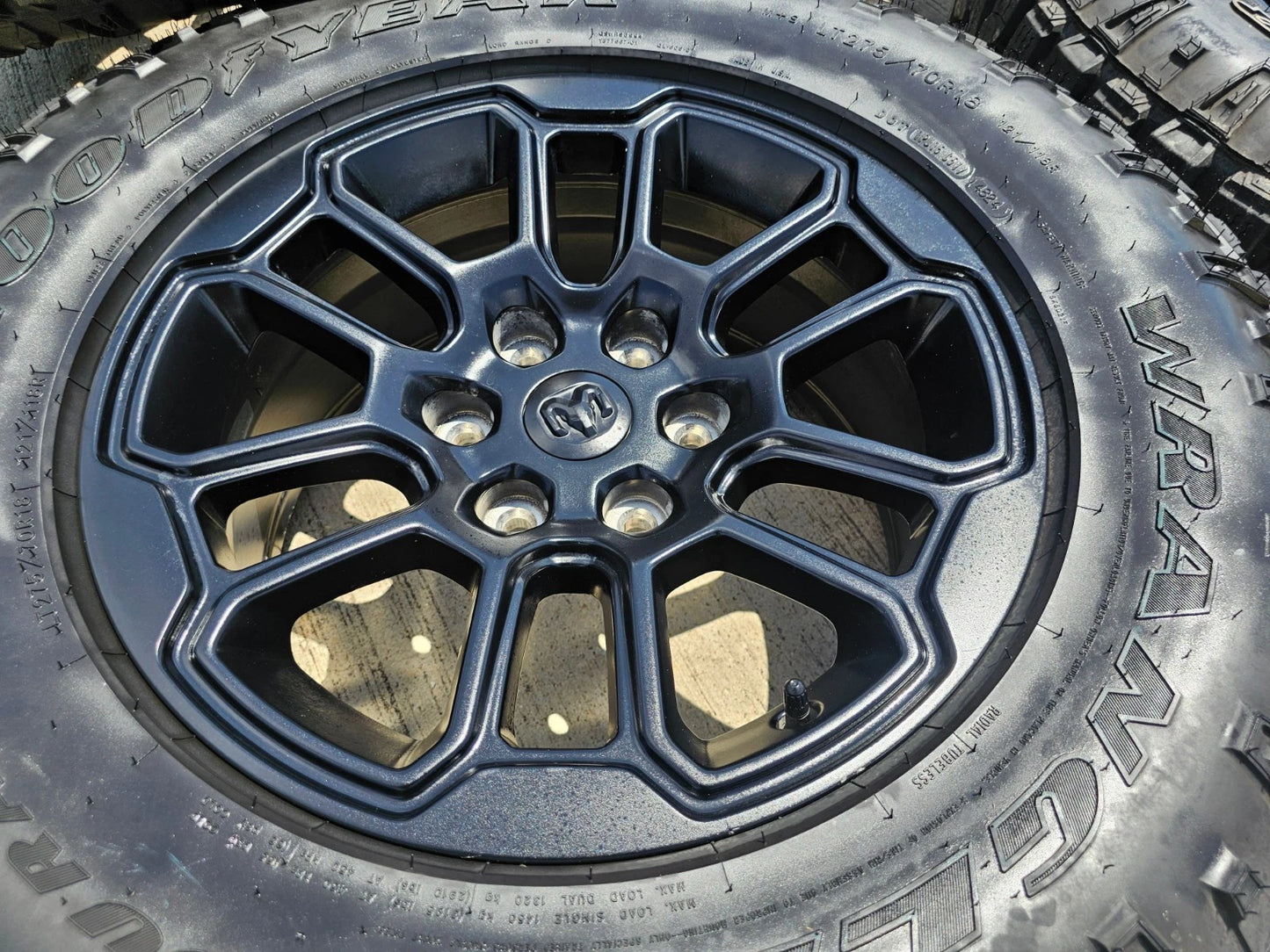 18" Dodge Ram 1500 Rebel Black OEM wheels rims 2023 2024 2025 DURATRAC A/T