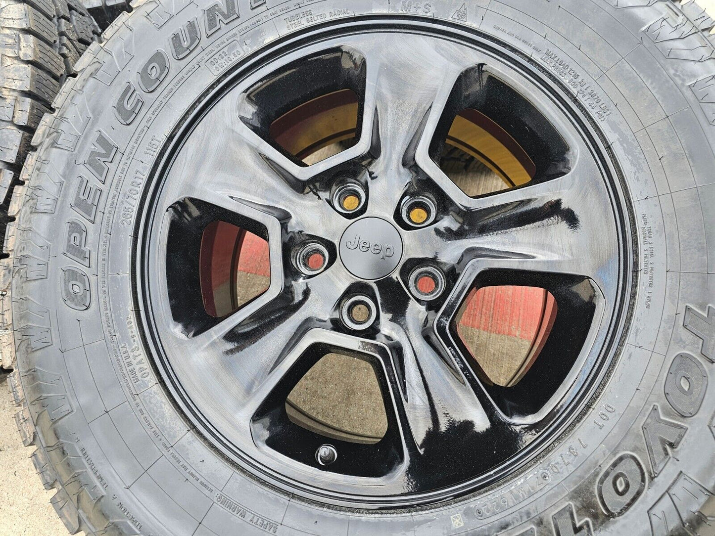 17" Jeep Grand Cherokee OEM wheels rims 9135 black TOYO tires A/T3 NEW