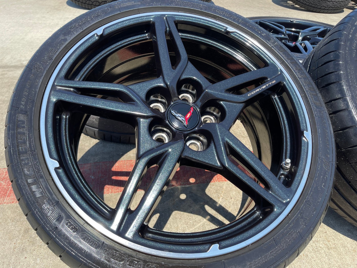 19" + 20" Chevy Corvette C8 OEM 14007 14008 wheels rims 2022 2023 2024 2025