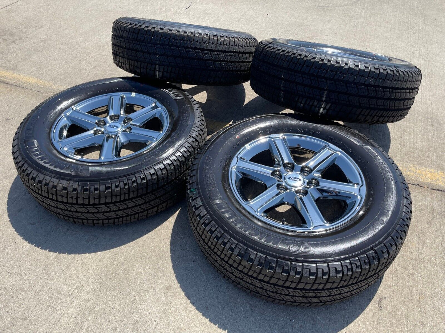 18" Ford F-150 Expedition OEM chrome rims wheels tires MICEHLIN 2024 2025 NEW