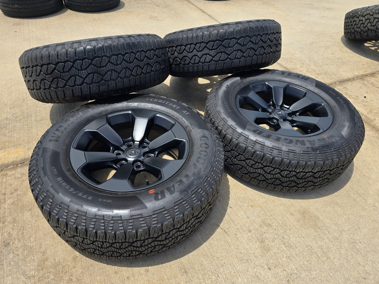 18" Dodge Ram 1500 Rebel Black OEM wheels rims 2671 tires 2023 2024 2025 NEW