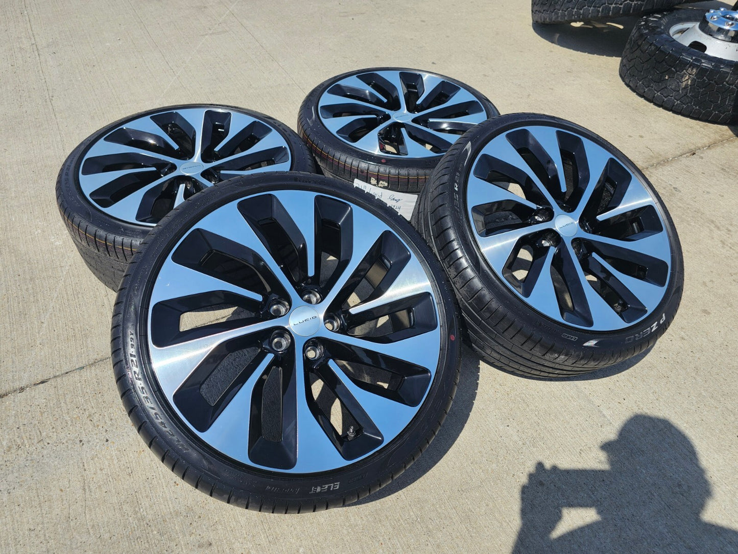 21" Lucid Air OEM Grand Touring black wheels rims tires 2023 2024 2025 2026 NEW