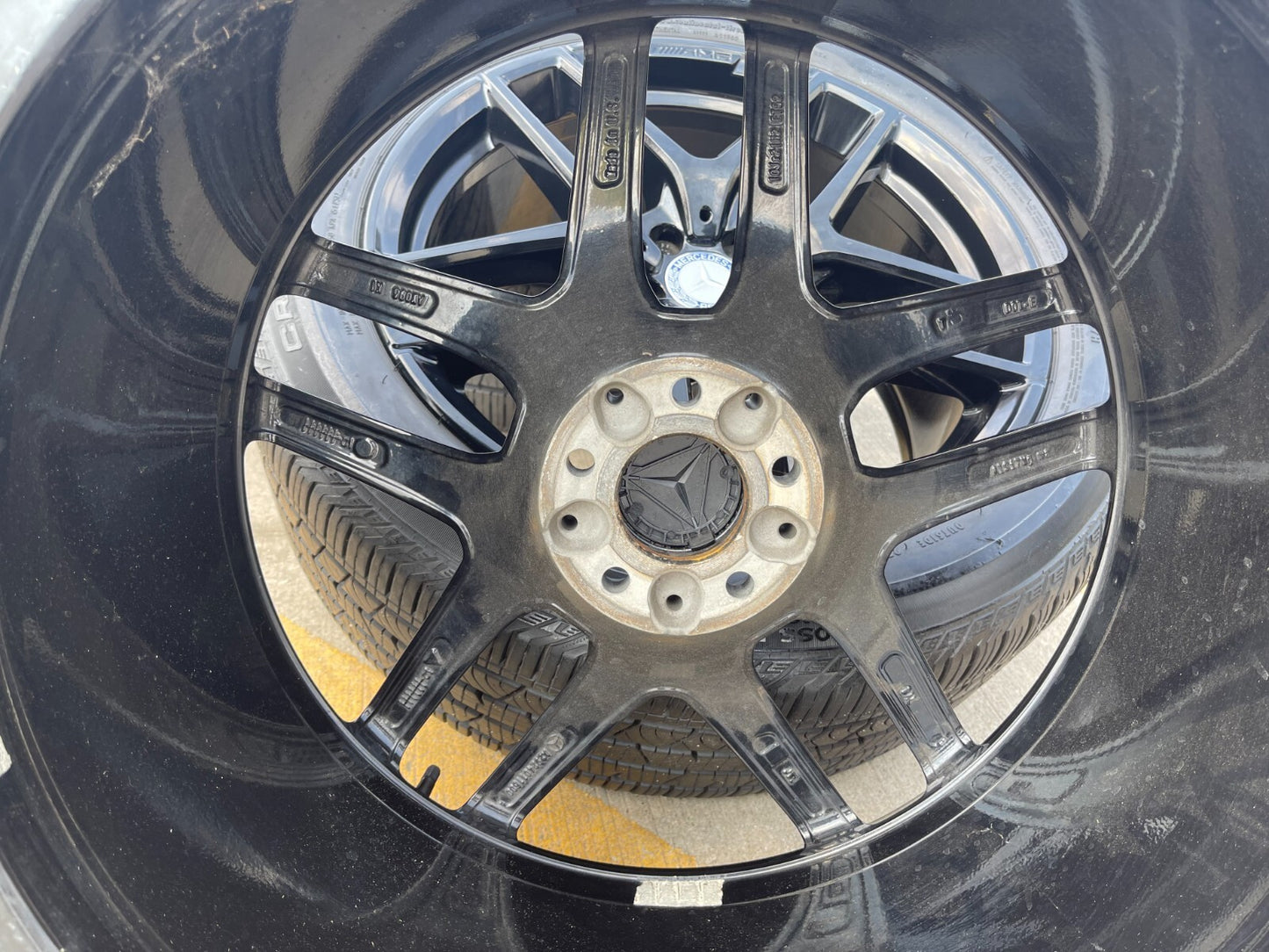 21" Mercedes GLE AMG OEM black wheels rims 85491 85490 tires