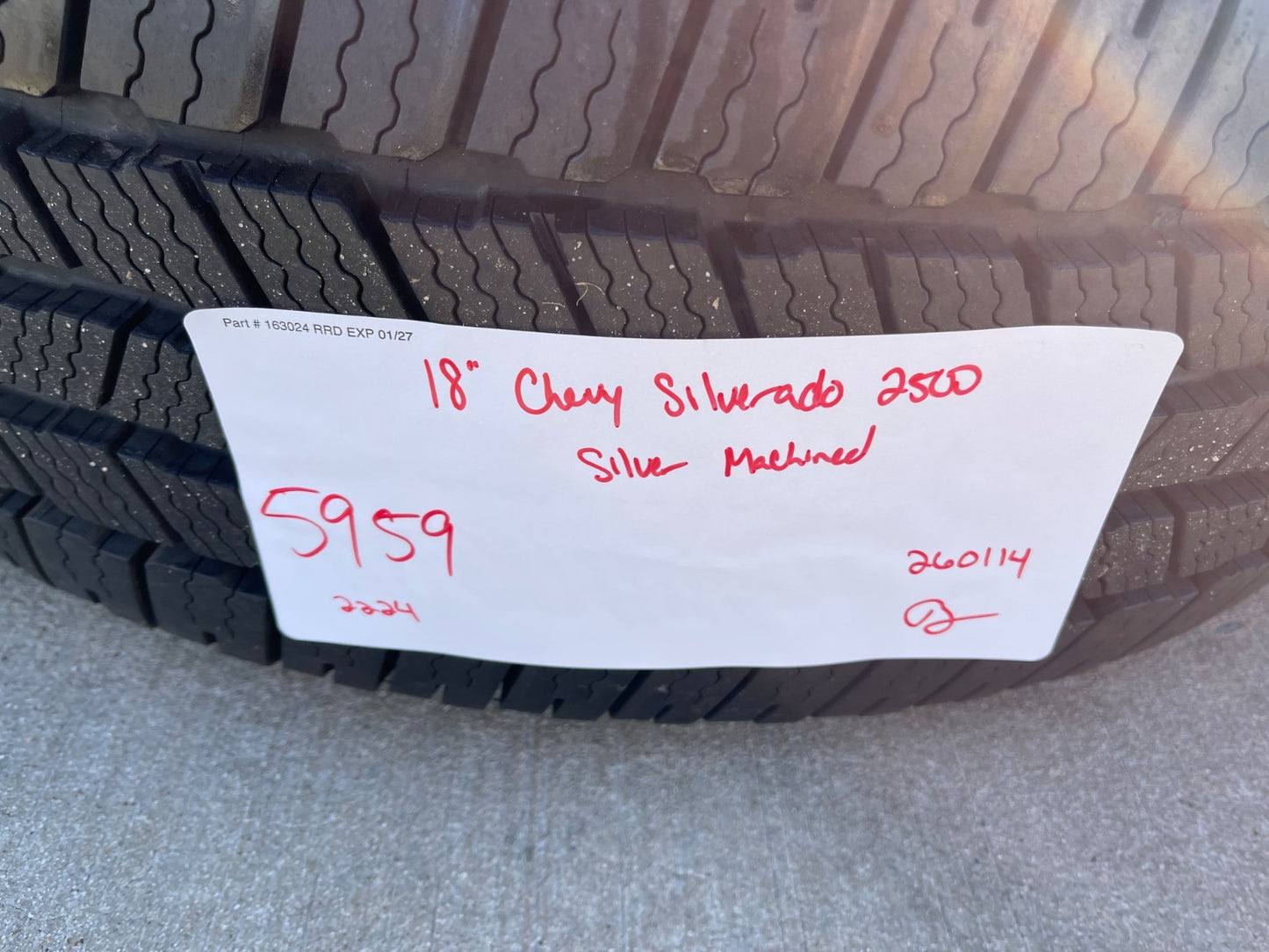 18" Chevy Silverado 2500 3500 OEM 5959 wheels rims MICHELIN DEFENDER LTX M/S2
