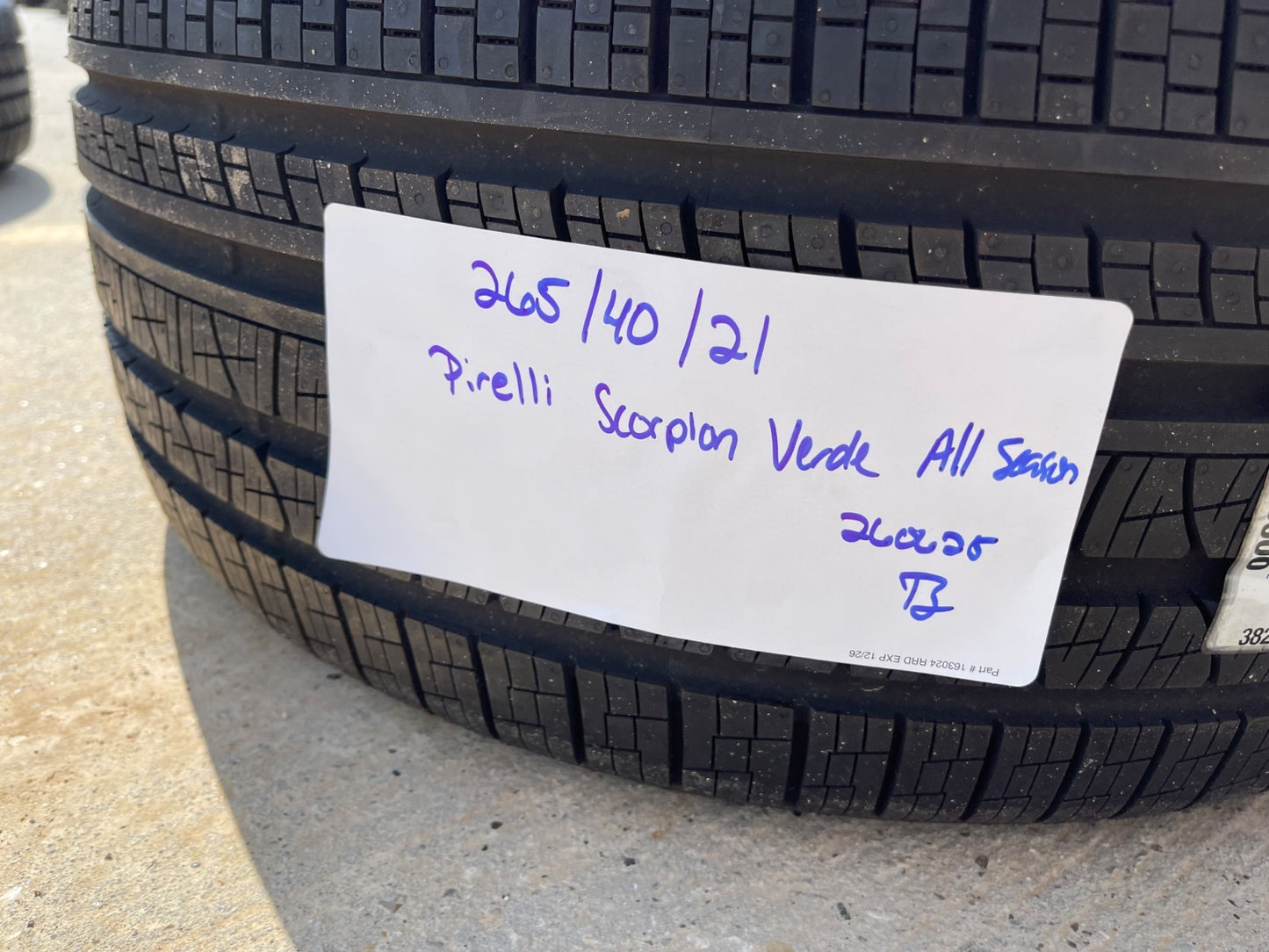 265/40/21 Pirelli Scorpion Verde A/S tire 265/40R21 101V M+S N EO NEO BRAND NEW