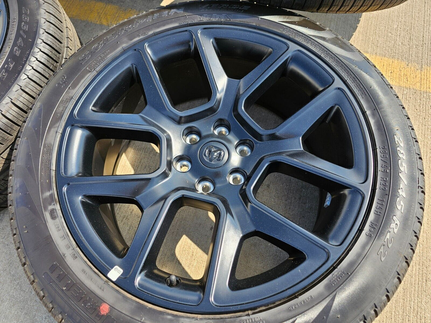 22" Dodge Ram 1500 OEM LIMITED Laramie wheels rims black 2725 2684 2024 2025 NEW