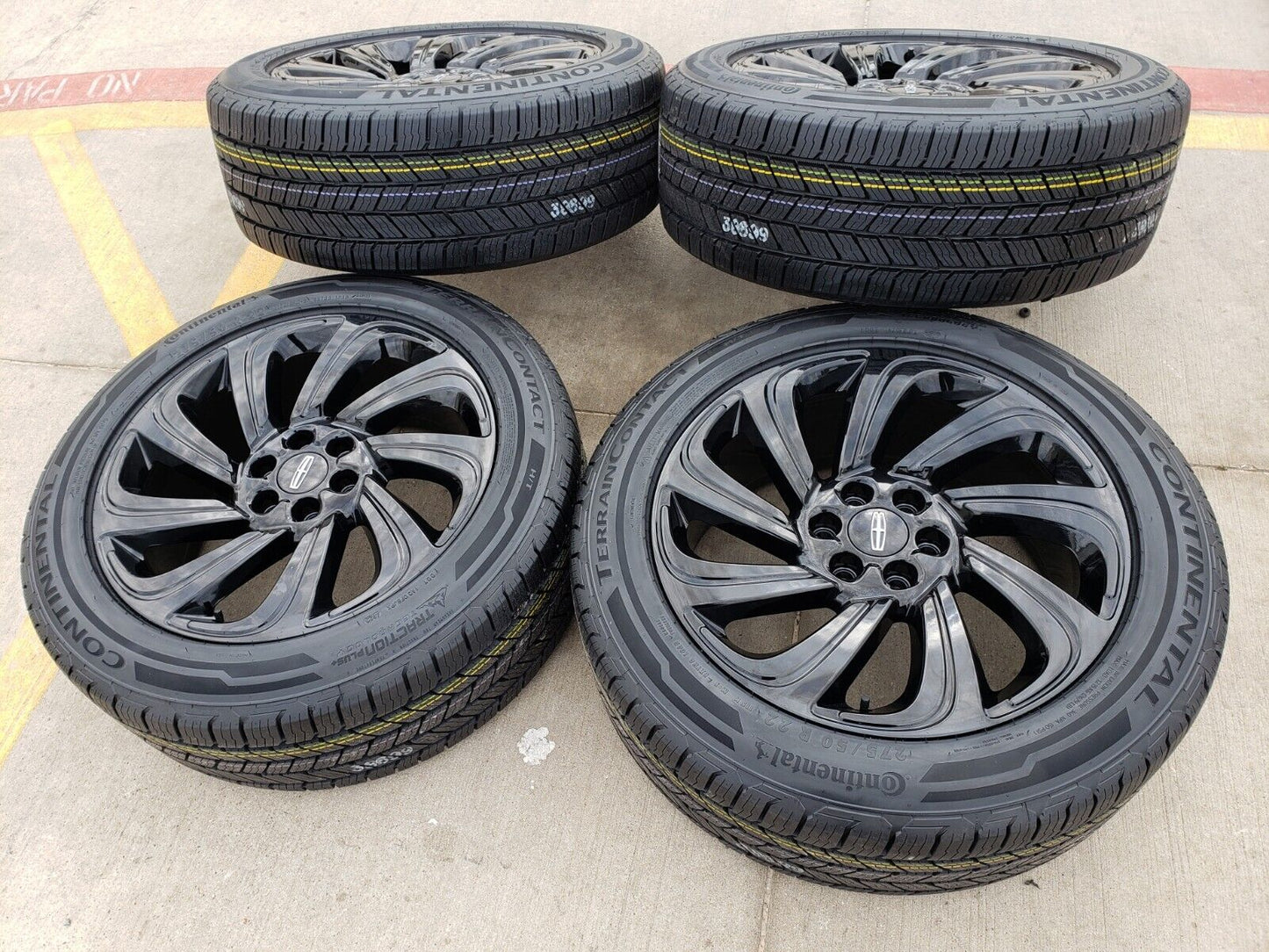 22" Lincoln Navigator OEM rims wheels 10497 Black Label tires NEW