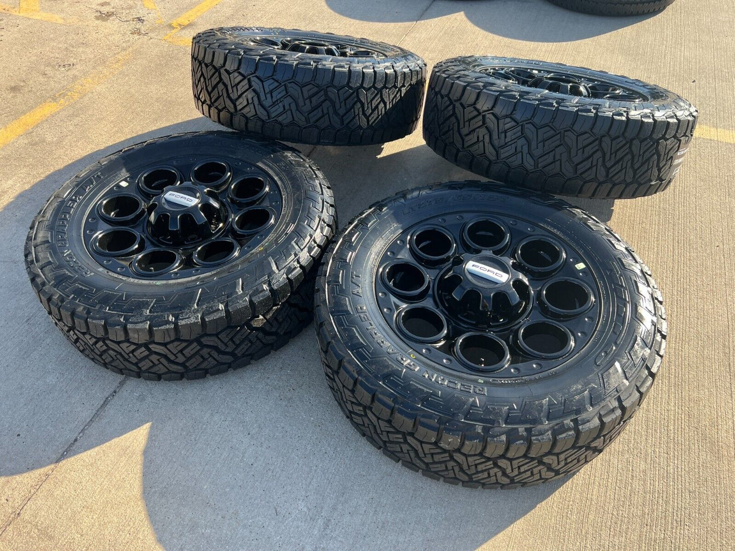 20" Ford F-250 F-350 OEM black TREMOR wheels rims 10299 A/T tires 2024 2025 NEW