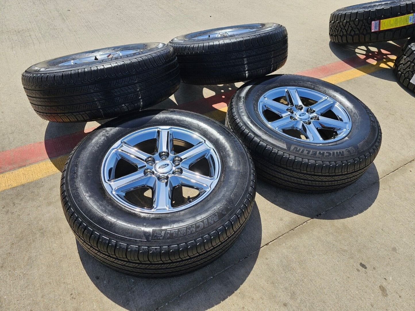 18" Ford F-150 Expedition OEM chrome rims wheels tires MICEHLIN 2024 2025 NEW