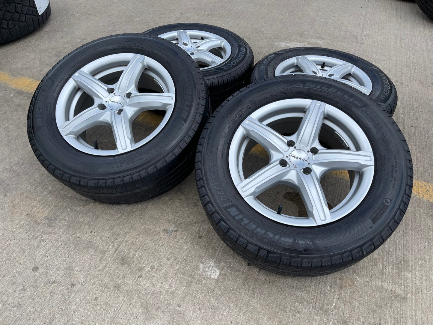 15" 15x6.5 Vision 469 Nissan Kicks Versa wheels rims tires 4x100