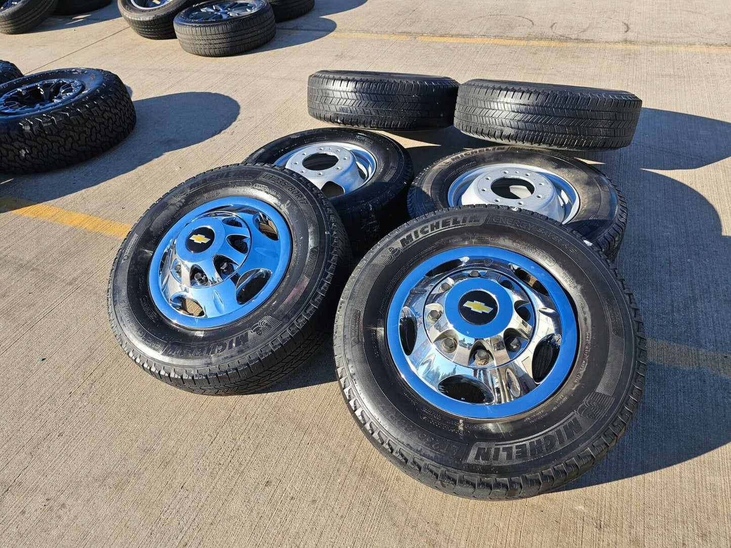 17" Chevy Silverado GMC Sierra 3500 Dually simulator rims wheels OEM 8094 tires