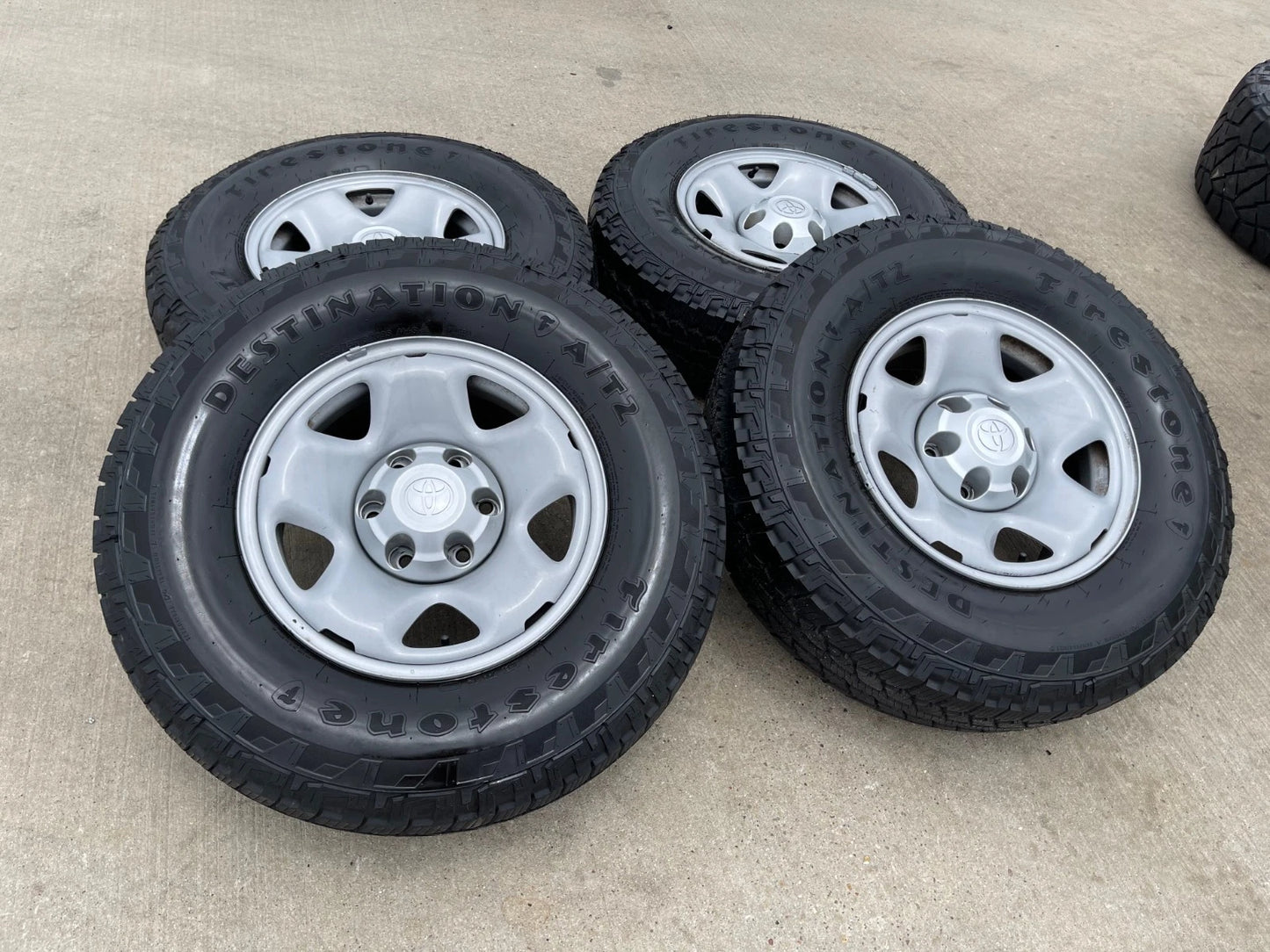 16" Toyota Tacoma OEM steel wheels rims 75192 tires FIRESTONE