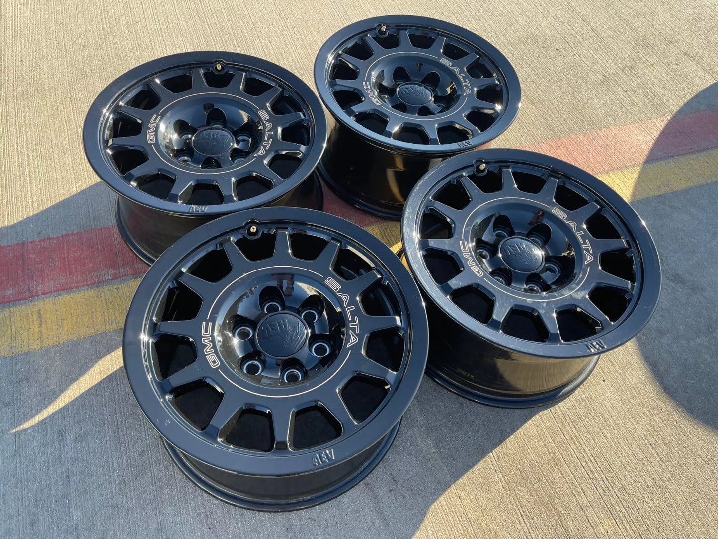 (4) 18" AEV SALTA GMC Sierra AT4X Chevy Silverado OEM rims wheels 2024 2025 2026
