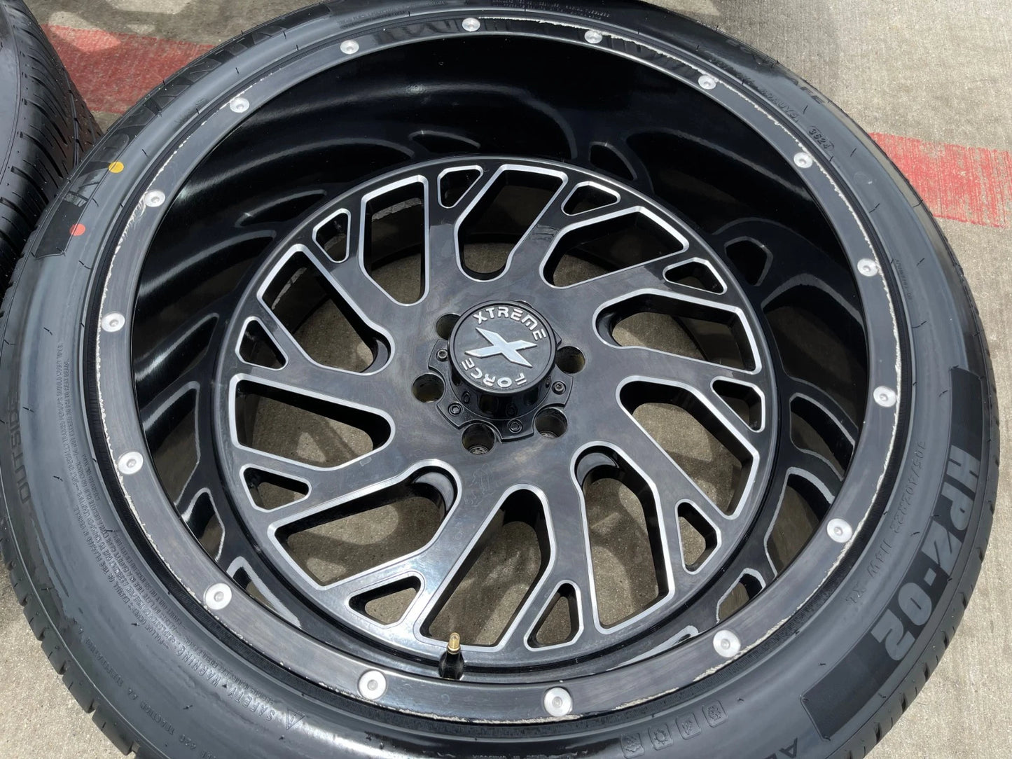 22x12 22" Xtreme Force XF-8 Ford F-150 rims wheels tires Expedition tires 6x135
