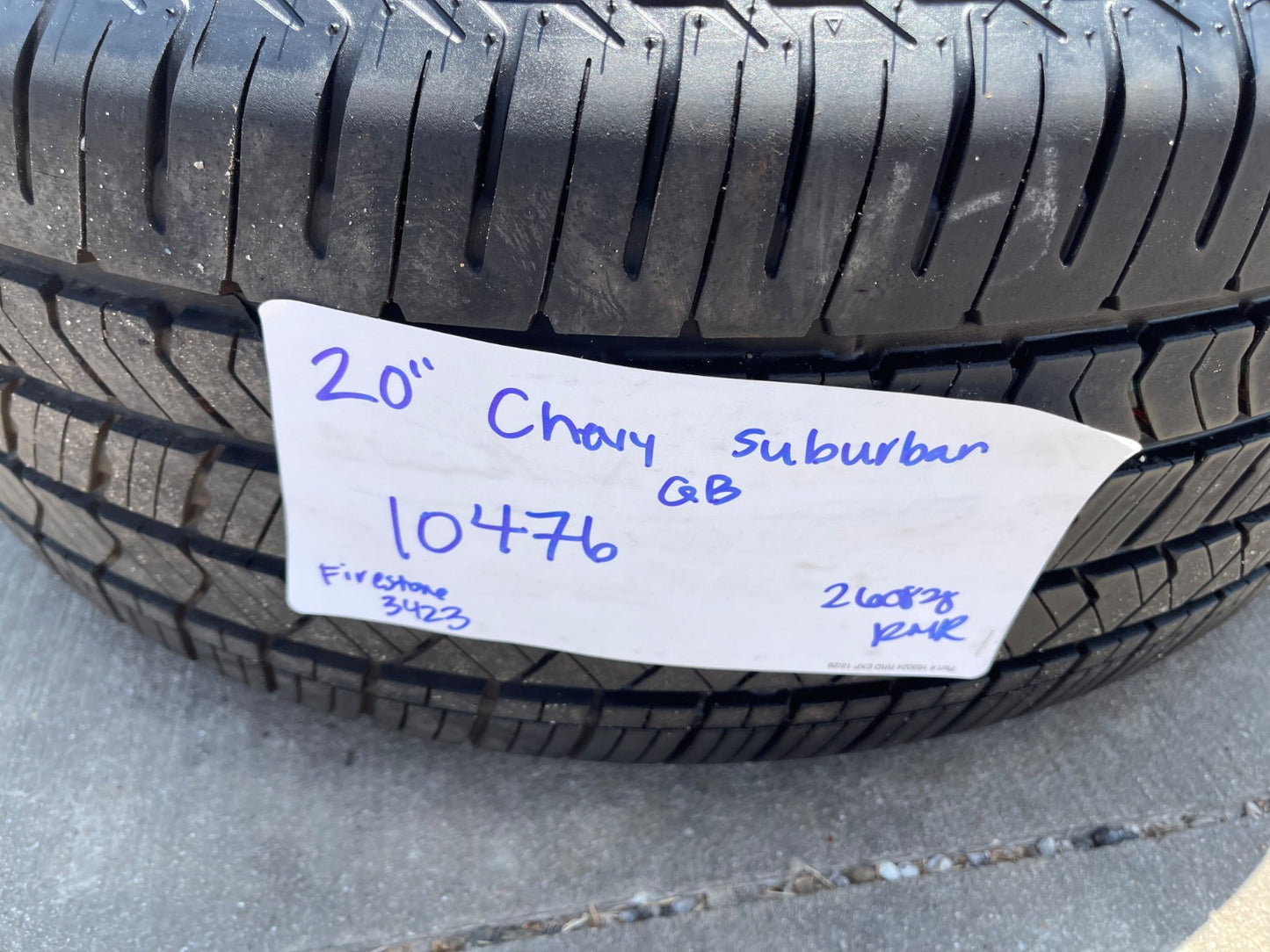 20" Chevy Tahoe PPV Silverado 1500 OEM 14076 wheels rims FIRESTONE FIREHWAWK SET