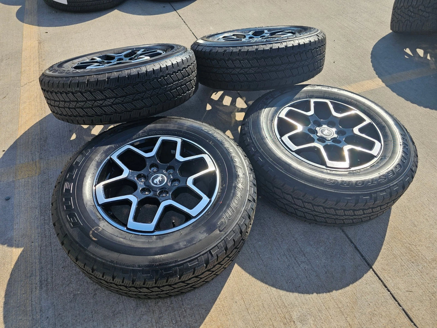 18" Ford Ranger Bronco wheels rims tires black 95213 tires 2023 2024 2025 NEW