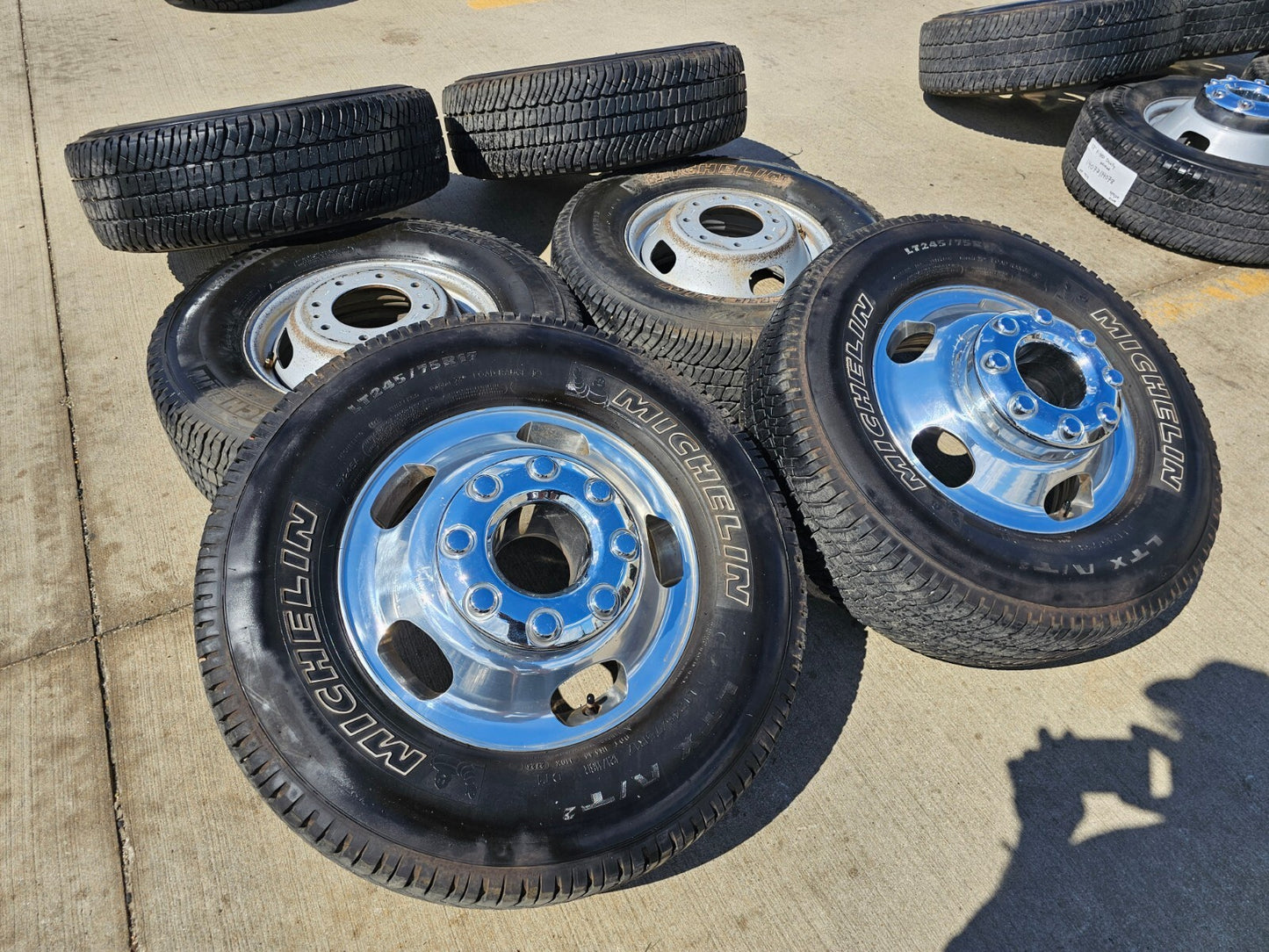 17" Ford F-350 Dually OEM 14077 14078 rims wheels 2023 2024 2025 MICHELIN