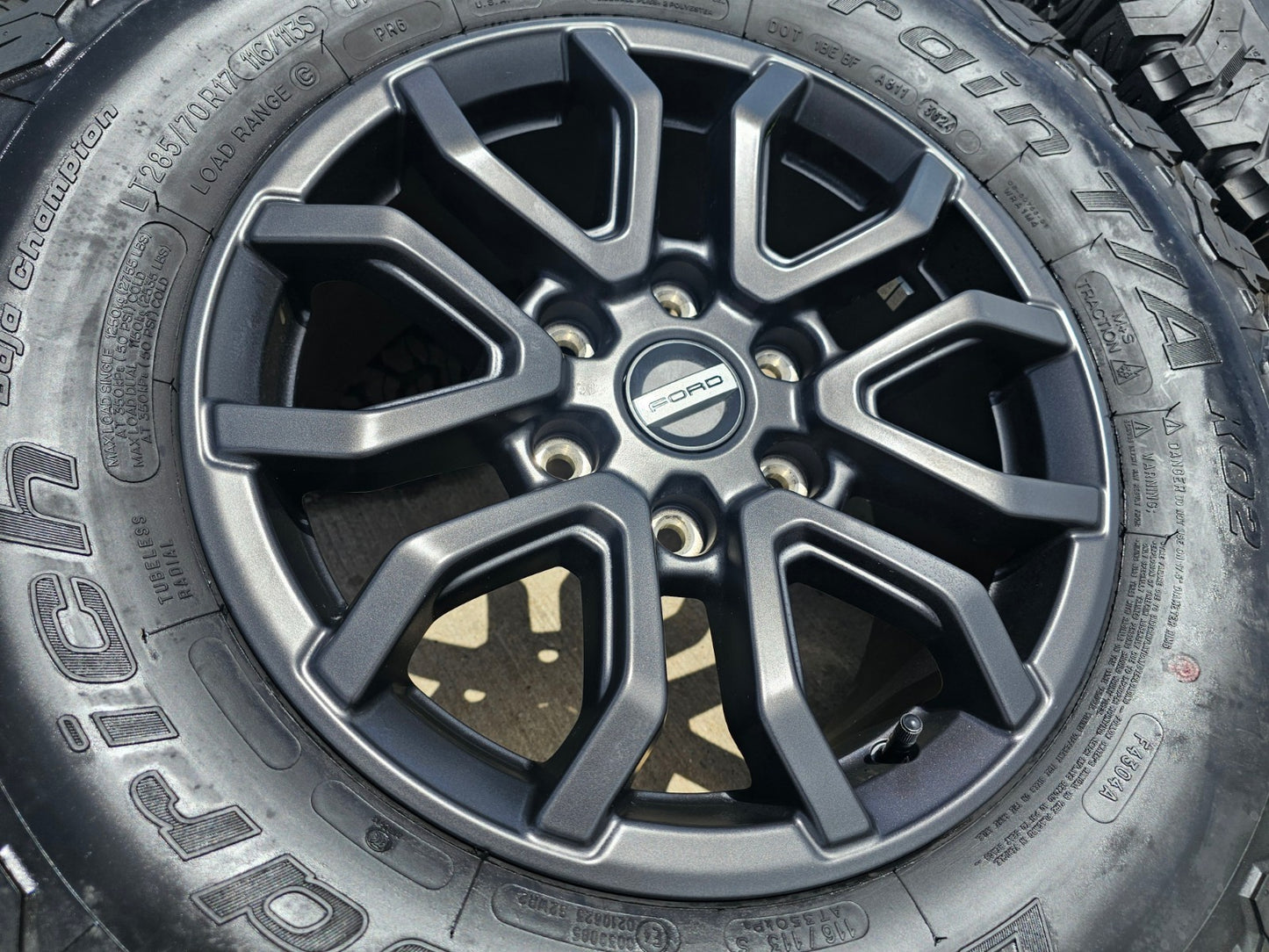 17" Ford Ranger Raptor wheels rims Bronco 2023 2024 2025 2026 NEW BFG KO2 A/T