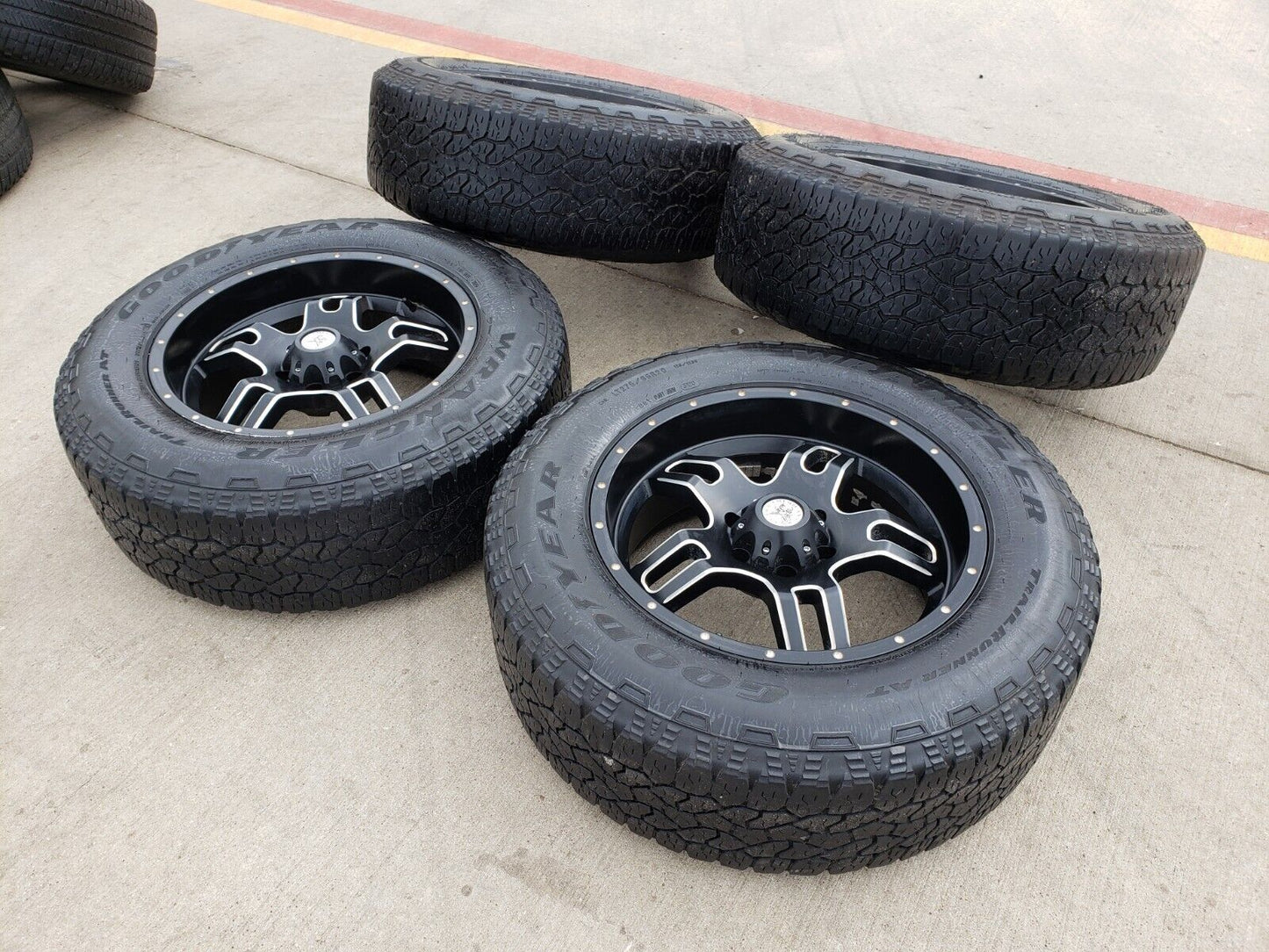 20x9 American Outlaw Chevy Silverado RAM Tacoma wheels rims 6x139 6x5.5 tires